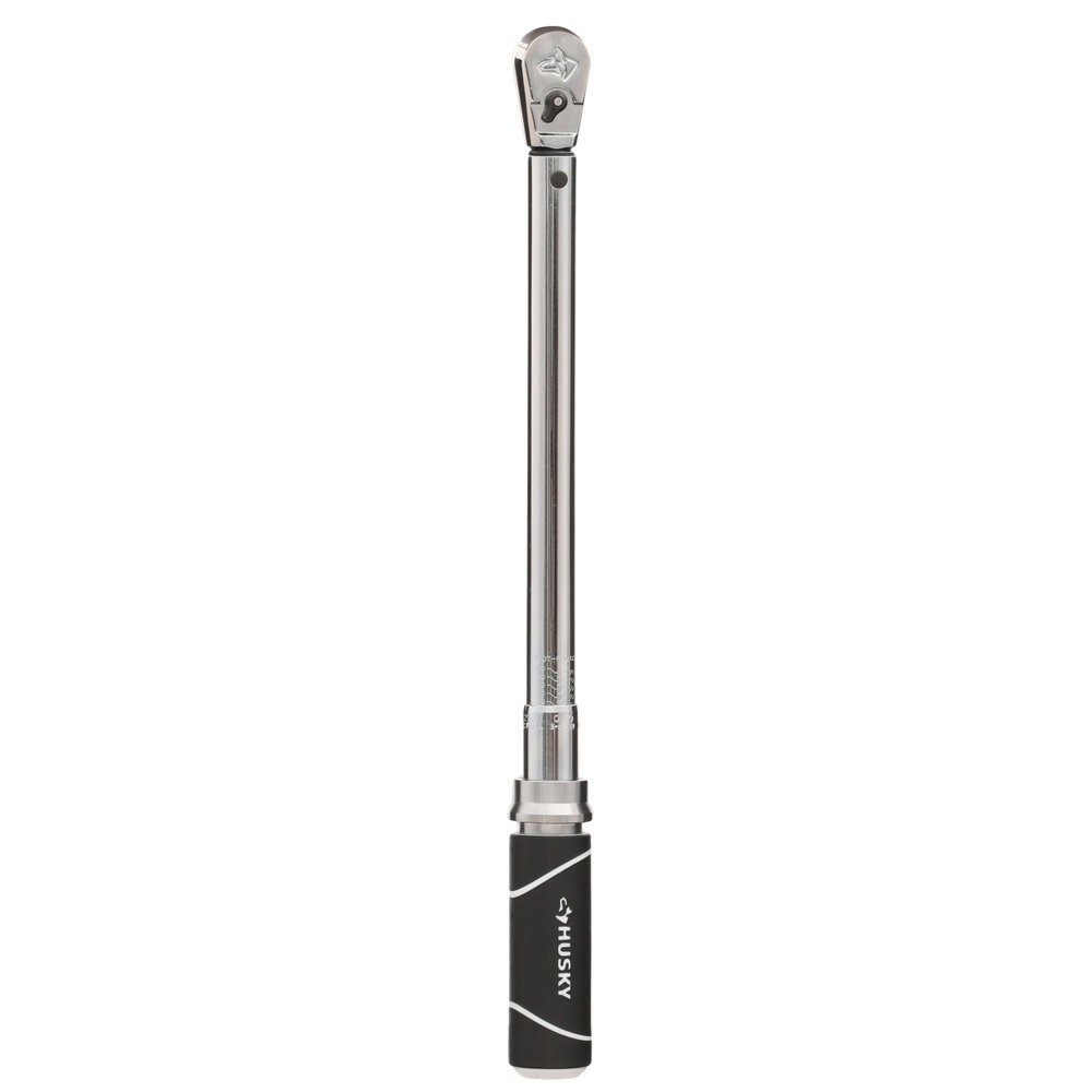 Husky 3/8 Inch Drive Torque Wrench 20-100 ft. lbs. - Precision Tool for Automotive, Bicycle & Mechanical Repairs