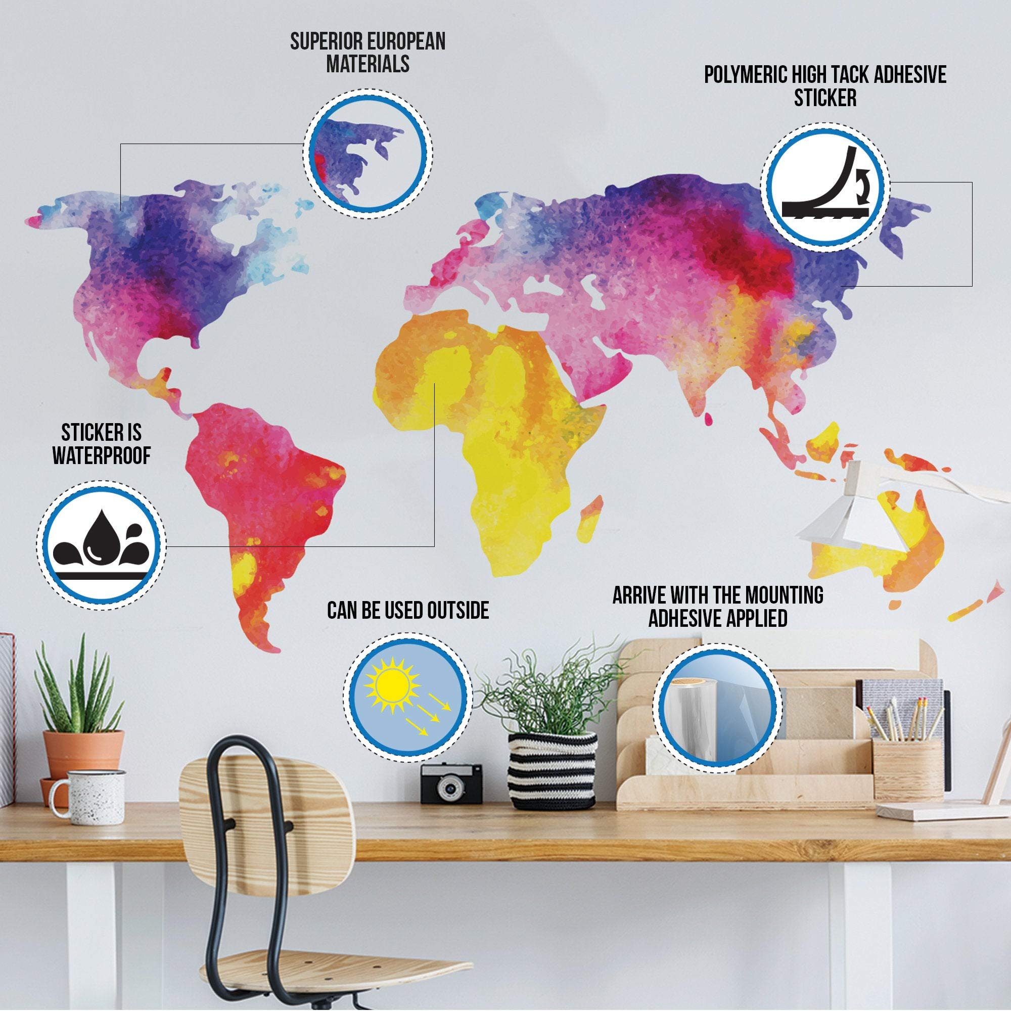 Woodland Animal Wall Stickers for Nursery - Fox, Bunny, Rabbit & Bird Vinyl Decals - Cute Forest Creature Decor Set for Kids Room, Baby Nursery & Playroom - Removable Waterproof Wall Art Labels