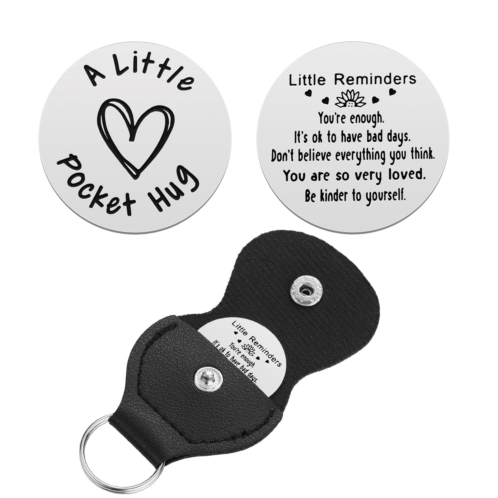 iJuqi Inspirational Keychain for Women - Self Care Mental Health Gift, Motivational Little Reminders for Christmas & Birthday (Perfect for Nurses, Therapists, Friends & Daily Encouragement)