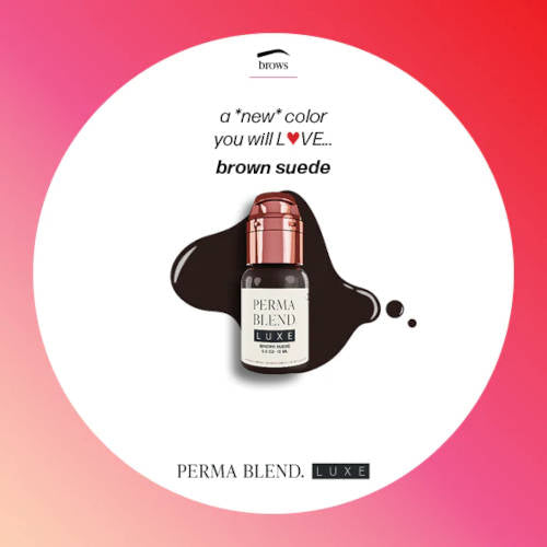 Perma Blend Luxe Brown Suede Pigment - Professional Tattoo Ink for Realistic Skin Tone & Cosmetic Tattooing | Perfect for Eyebrows, Lips & Beauty Enhancements