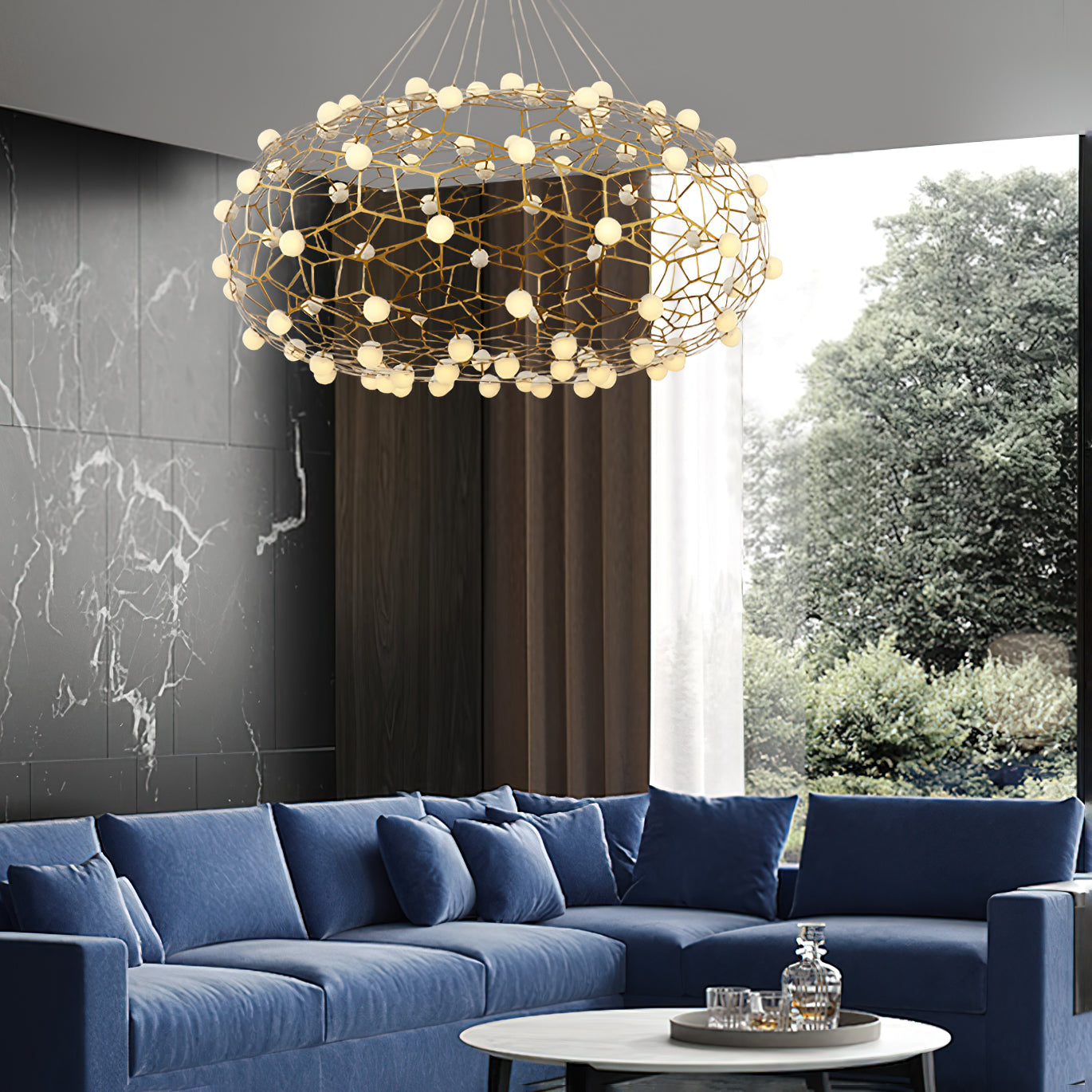 Exquisite Bird's Nest Chandelier - Elegant Crystal Ceiling Light Fixture for Dining Room, Bedroom & Living Room Decor | Perfect for Modern Home, Wedding & Luxury Interior Design