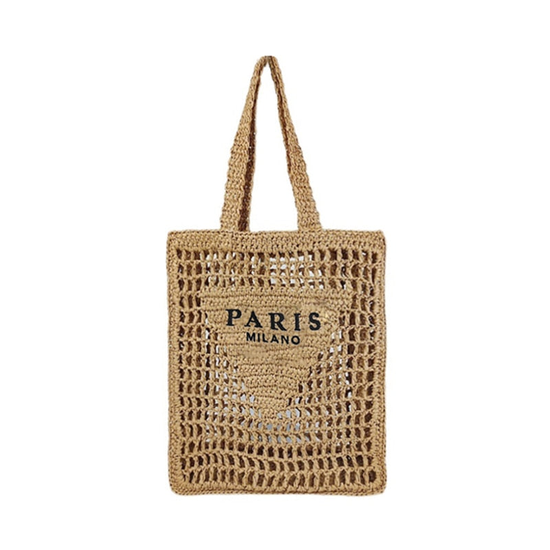 Stylish Women's Striped Straw Handbags - Trendy Summer Beach Tote for Vacation, Shopping & Outdoor Activities