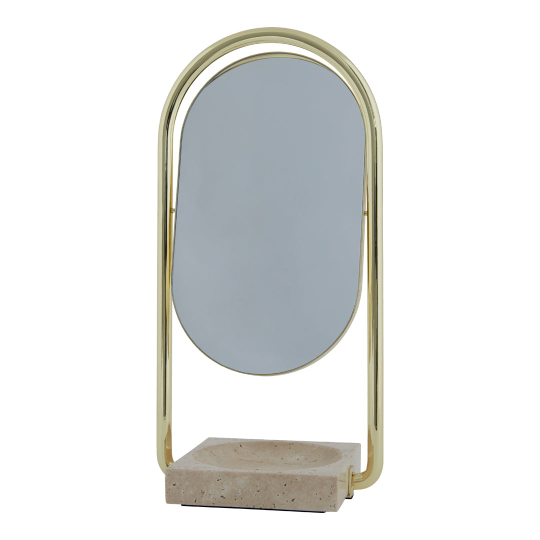 Angui Table Mirror - 2 Pack, Adjustable Vanity Mirror with Stand for Makeup, Skincare & Shaving - Perfect for Bedroom, Bathroom & Dressing Table