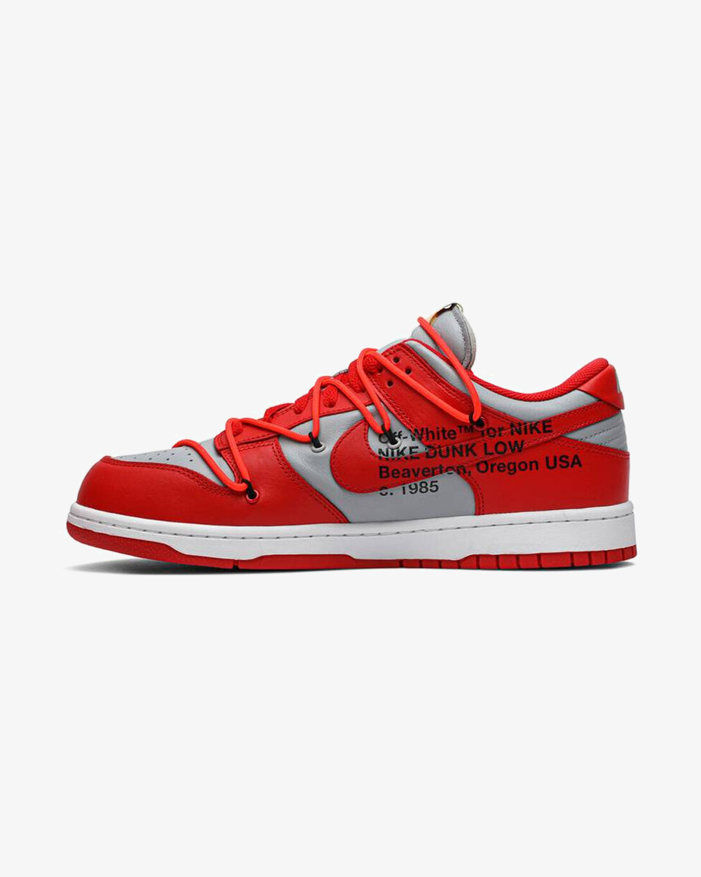 Nike x Off-White Dunk Low University Red Sneakers - Limited Edition Basketball Shoes for Men & Women - Perfect for Streetwear, Casual Outfits & Sneaker Collectors
