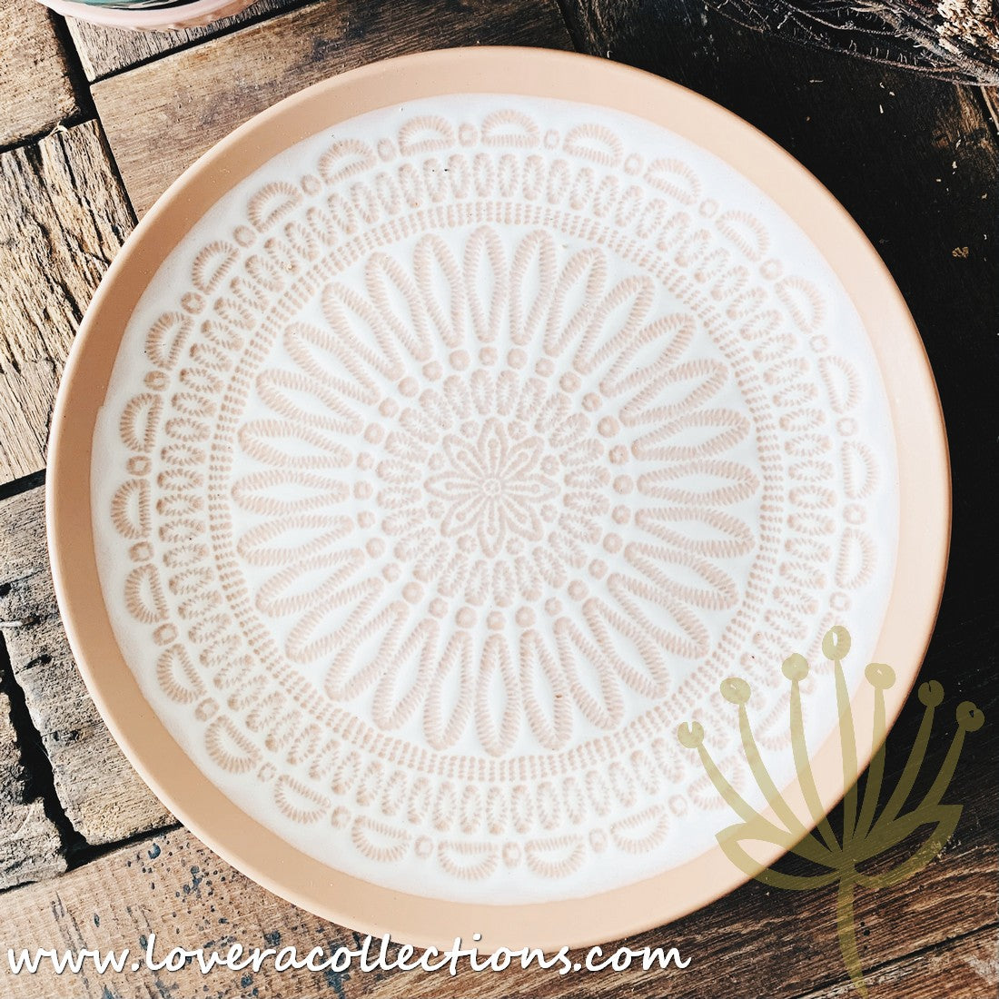 Bohemian Embossed Dinnerware Set - 50% Off + Buy 1 Get 1 Free - Perfect for Boho Chic Dining, Wedding Registry & Home Decor