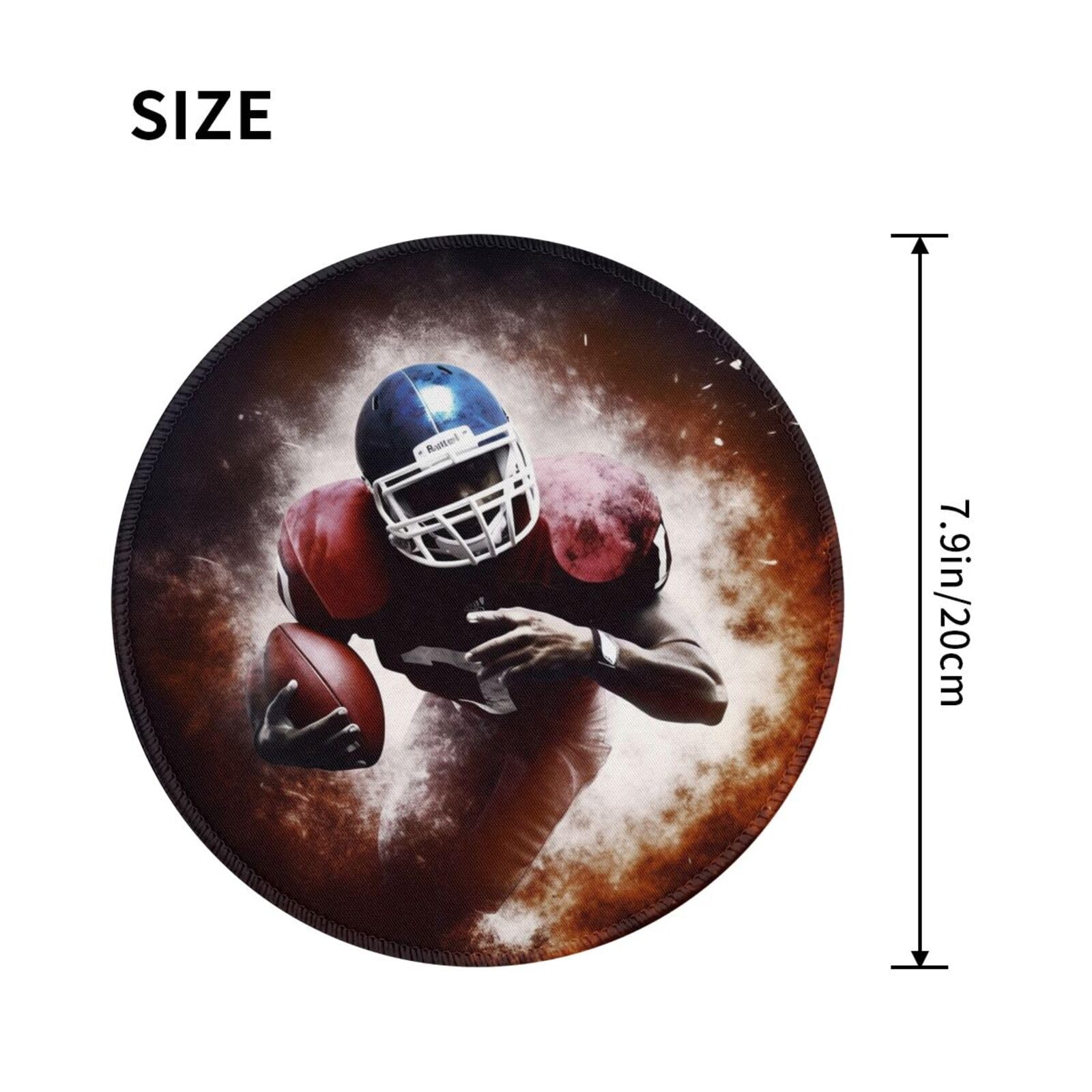 Non-Slip Waterproof Gaming Mouse Pad with American Football Print - Large Rubber Base Desk Mat for PC, Laptop & Office Use - Perfect for Gamers, Sports Fans & Home/Work Computer Setup
