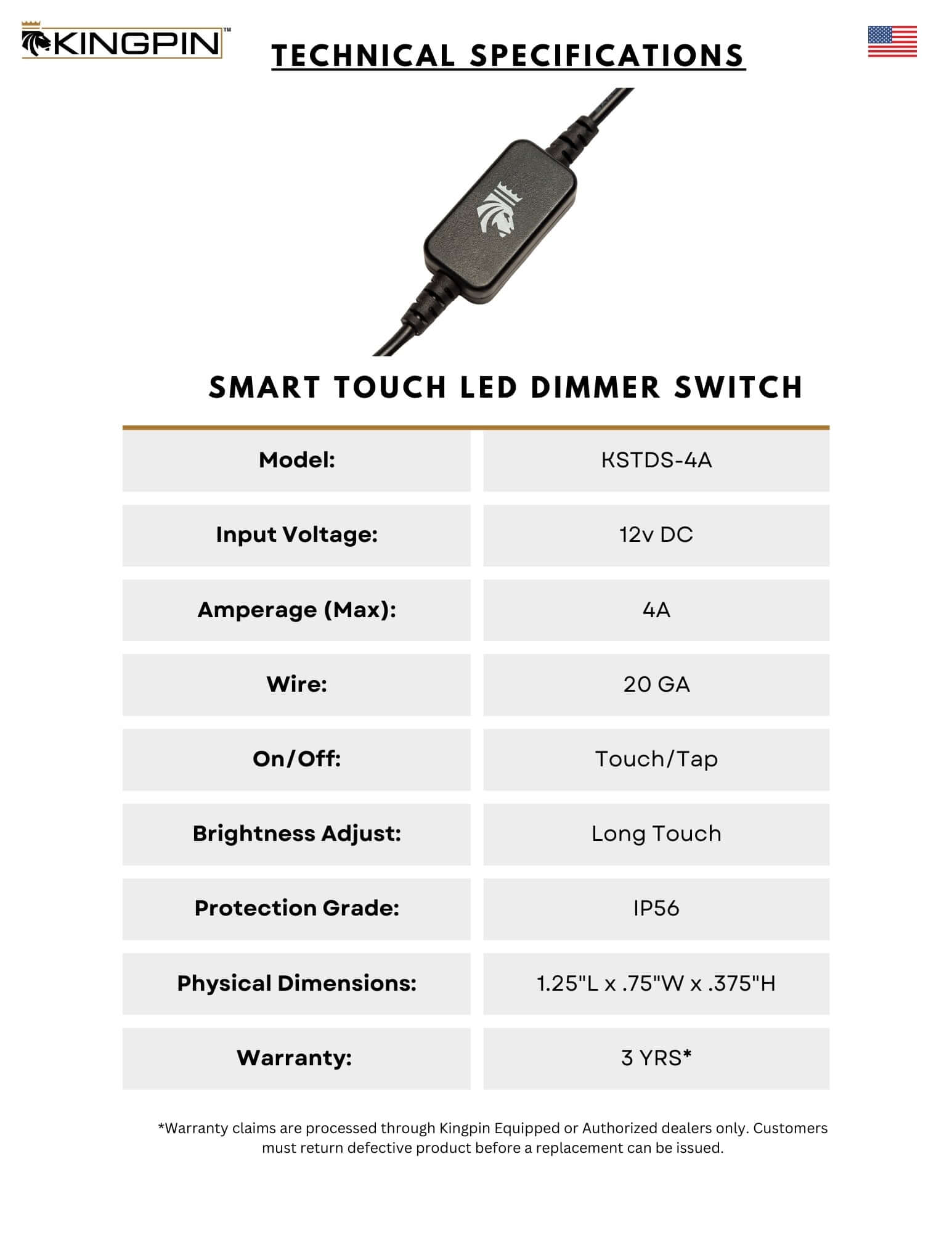 10 Pack Touch Dimmer Switch - Smart Light Control for Home, Office & Bedroom - Easy Installation & Adjustable Brightness