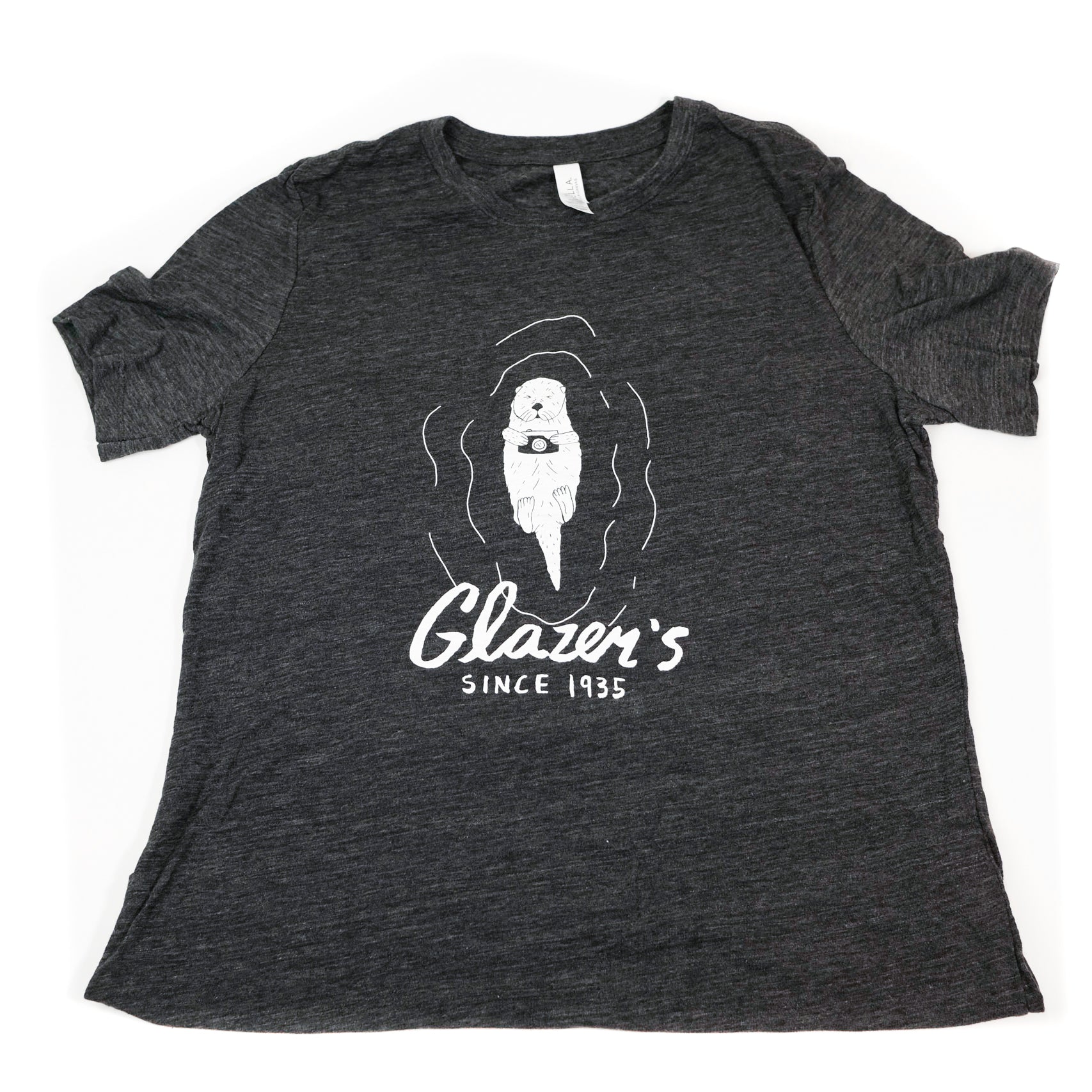 Glazer's Otter Graphic T-Shirt for Women - Grey XL | Soft Cotton Casual Tee for Everyday Wear, Weekend Outfits & Animal Lover Gifts