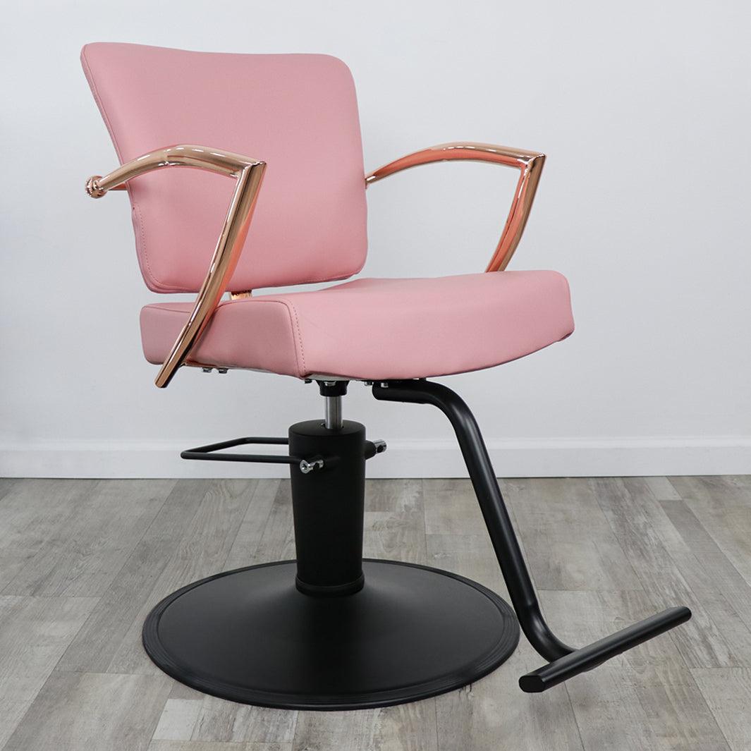 Luxury Manhattan Rose Gold Salon Chair - Adjustable Hydraulic Styling Chair for Hairdressers & Beauty Salons | Perfect for Hair Styling, Makeup, Nail Art & Spa Treatments