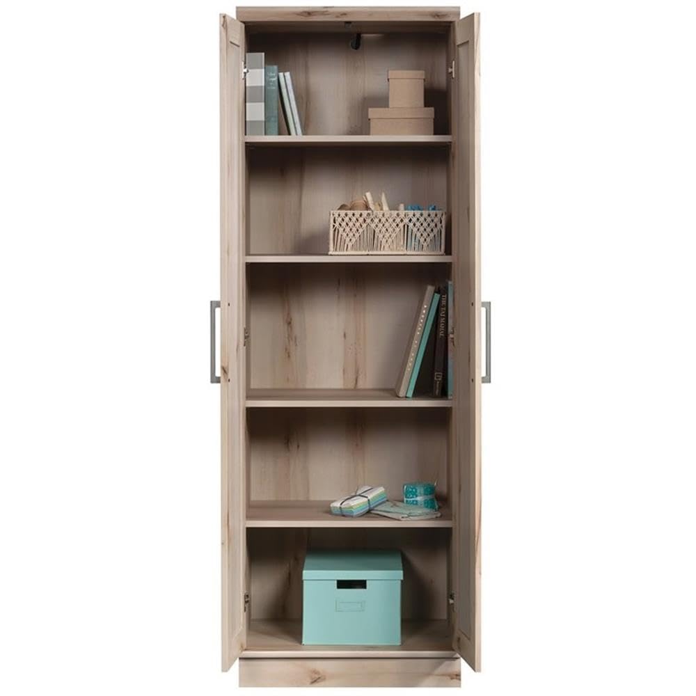 Sauder HomePlus Two Door Storage Cabinet - Pantry Organizer with Pacific Maple Finish for Kitchen, Dining Room, or Garage Storage