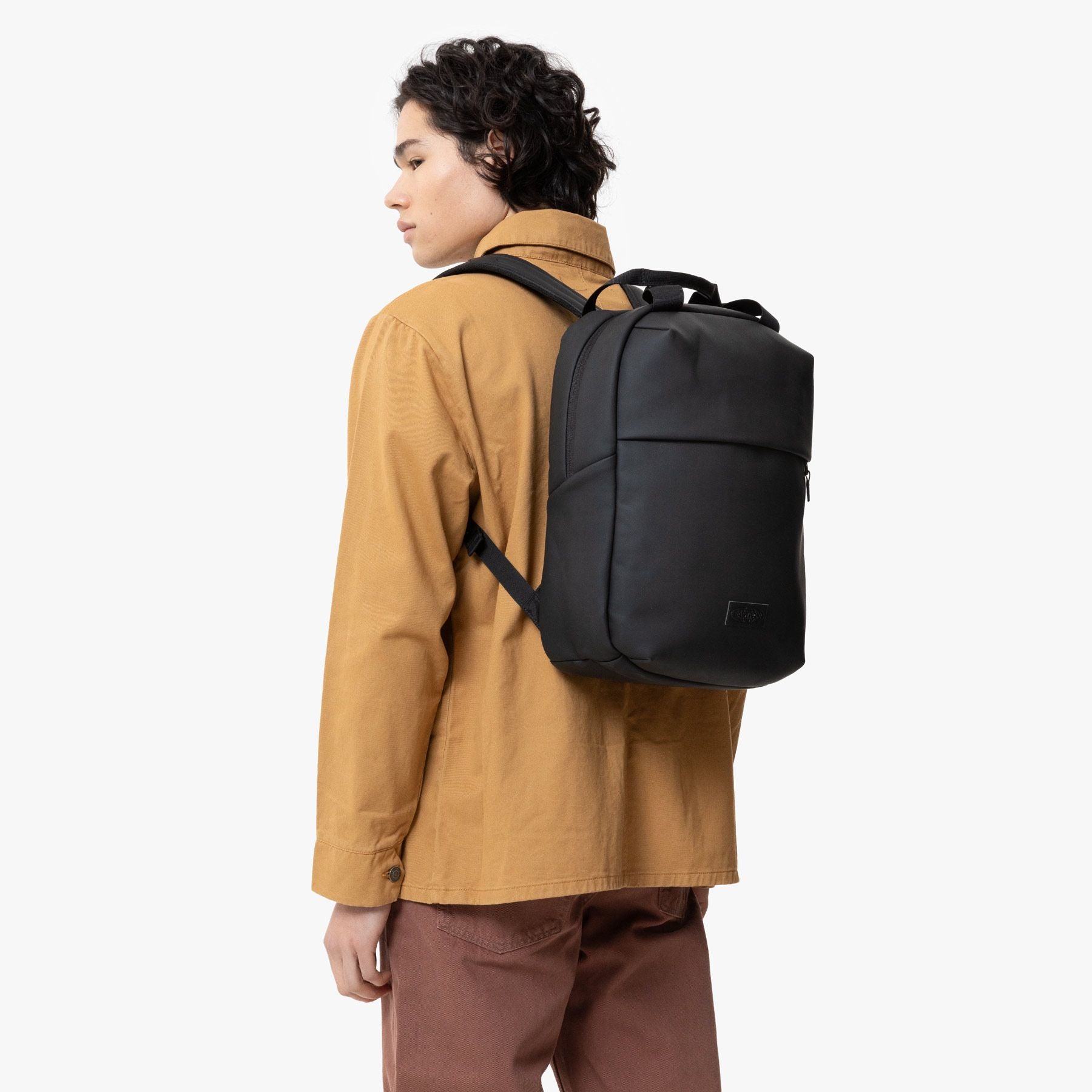 Eastpak Tecum Tote CNNCT F Backpack - Matte Black Water-Resistant Laptop Bag for Work, School & Travel | Durable Unisex College Backpack with Spacious Compartment