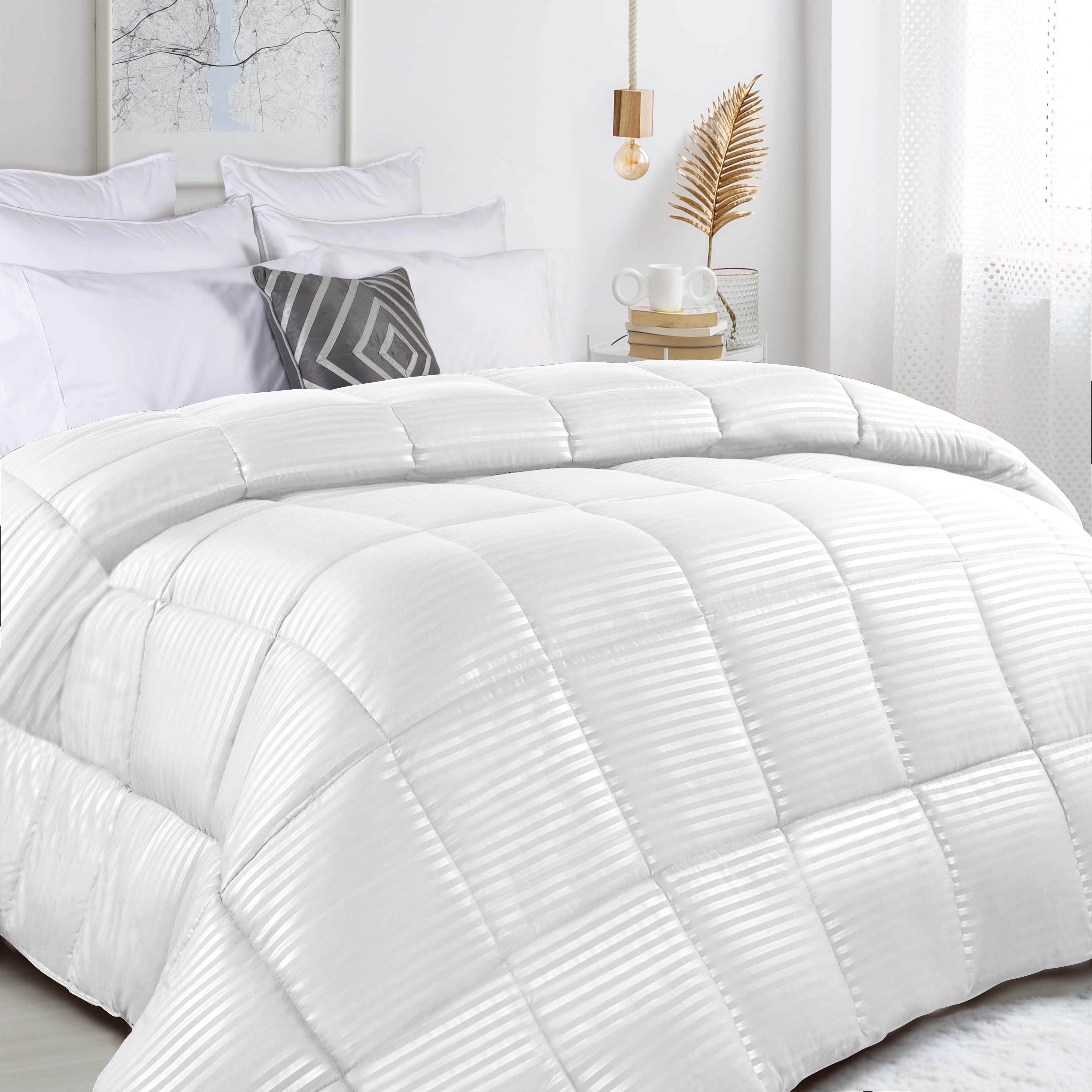 Reversible Striped Down Alternative Comforter - Soft & Hypoallergenic Bedding for All Seasons | Perfect for Guest Rooms, Dorms & Cozy Home Decor
