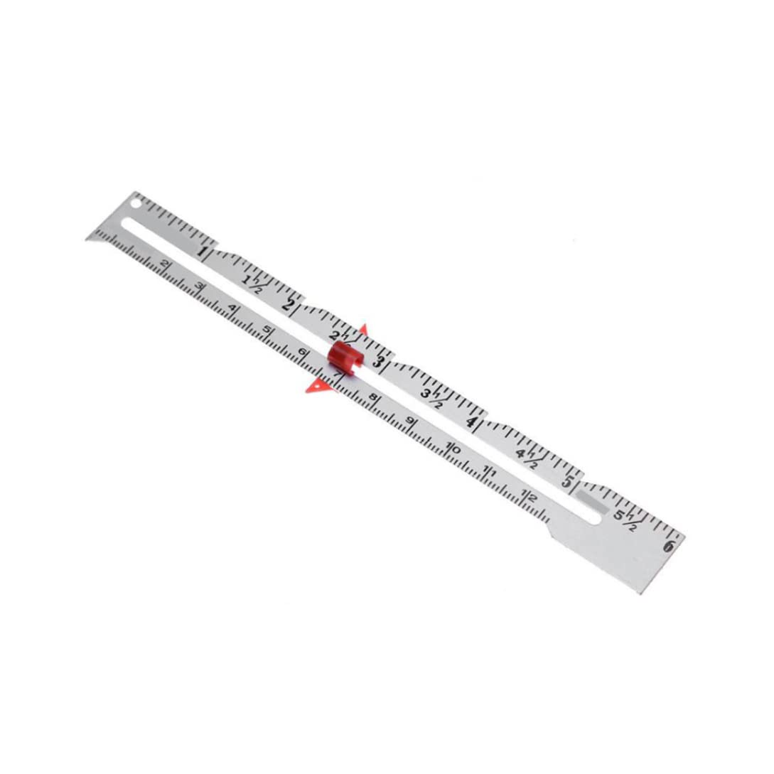 CurcKua 15cm Metal Sliding Sewing Gauge - Professional Measuring Tool for DIY Patchwork, Fabric Quilting & Crafting | Perfect for Dressmaking, Tailoring & Home Sewing Projects