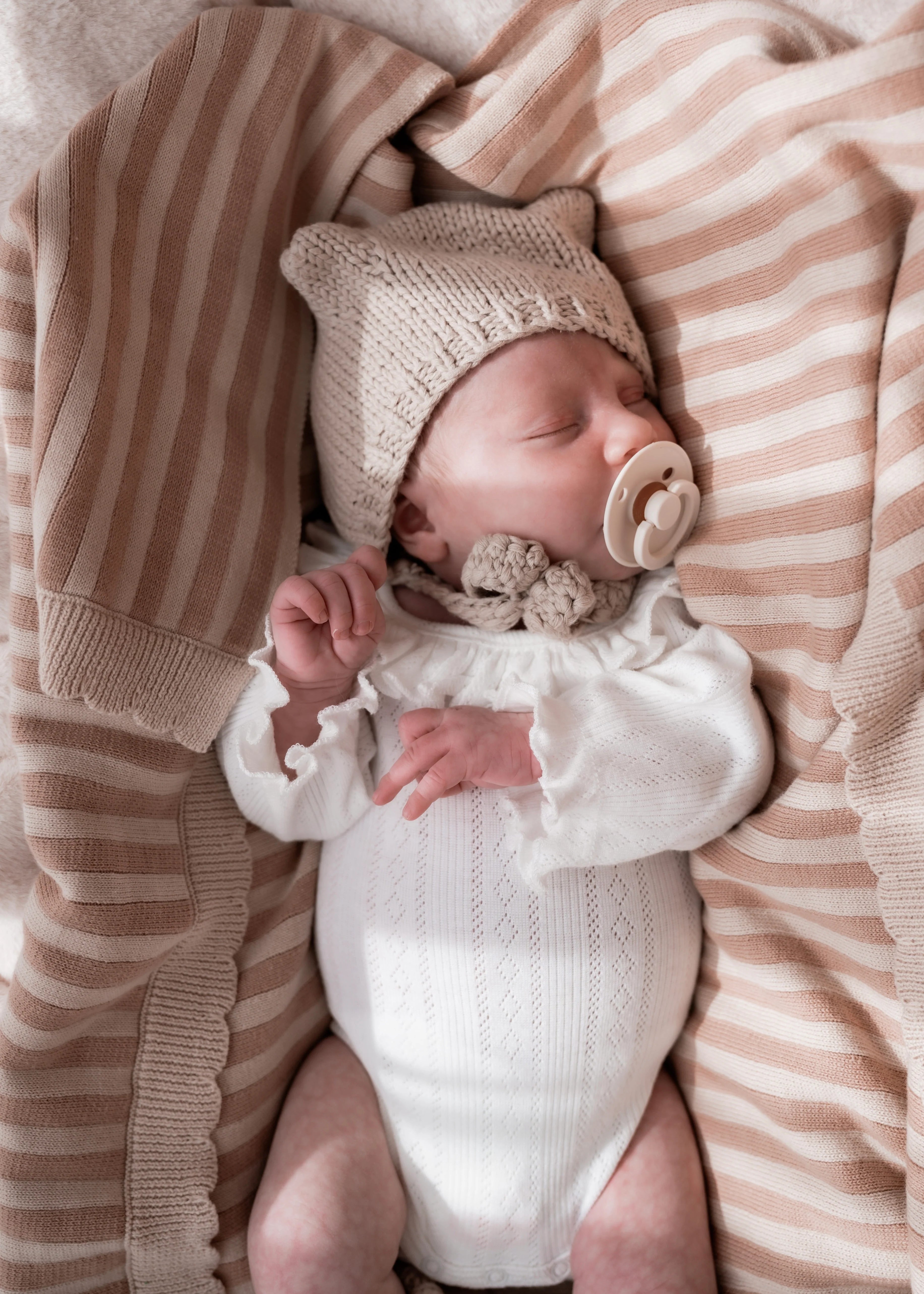 Pop Ya Tot Organic Cotton Baby Blanket - Soft & Hypoallergenic - Blush Carnival - Perfect for Nursery, Swaddling & Stroller Use