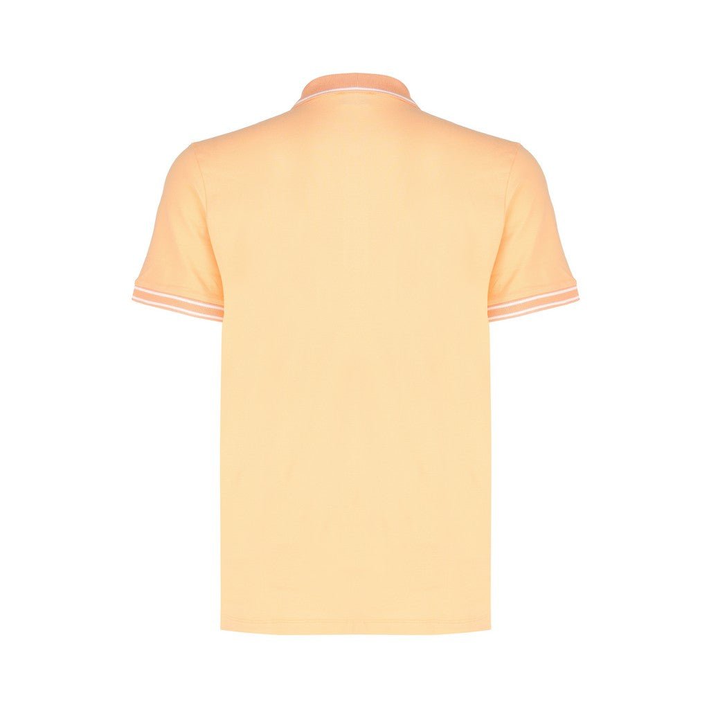 FERRANTE Men's Cotton Pique Polo Shirt - Soft Peach Color, Breathable & Comfortable for Casual Wear, Golf, Office & Outdoor Activities