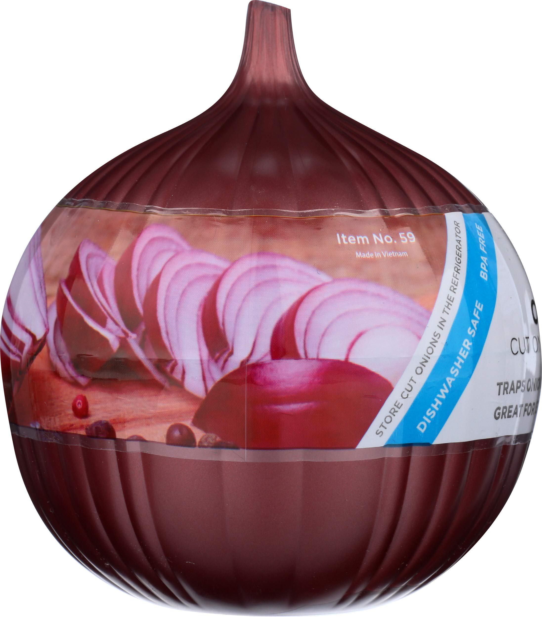 Hutzler Red Onion Saver Storage Container - Keep Cut Onions Fresh Longer | Airtight Onion Keeper for Kitchen, Refrigerator & Meal Prep