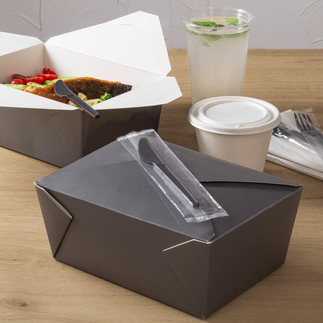 Eco-Friendly Black CPLA Plastic Knives – Heat Resistant, Compostable Cutlery, 6.5 Inch, 50-Pack | Perfect for Picnics, Parties & Sustainable Dining