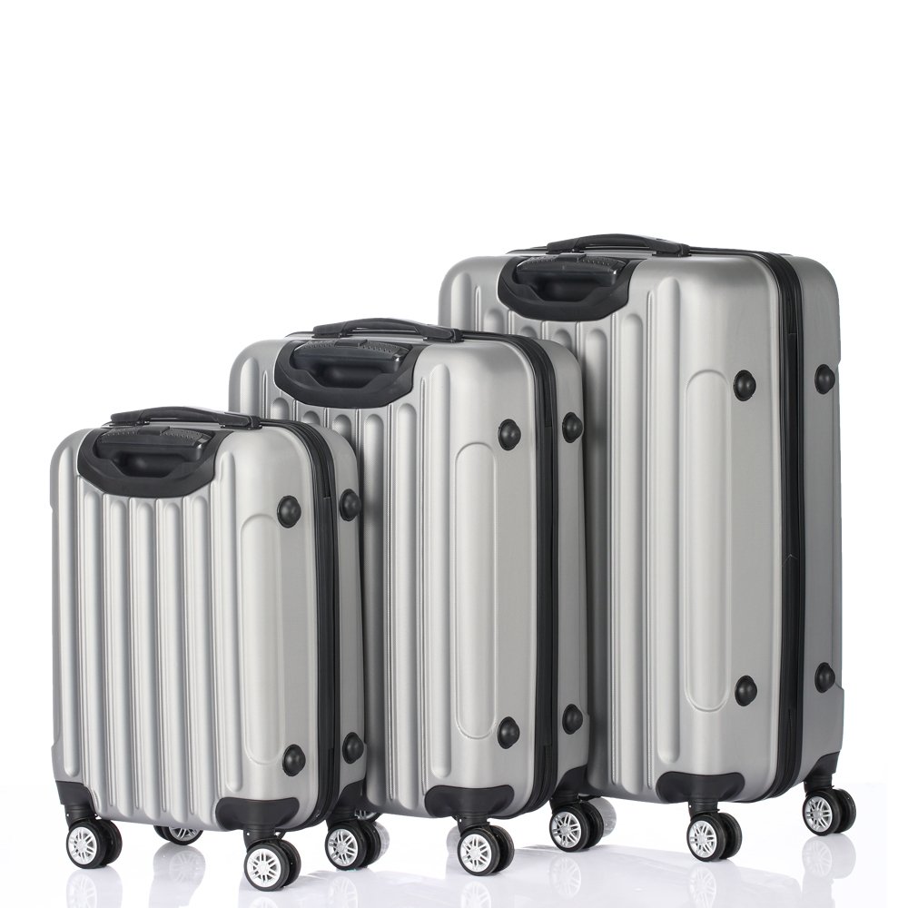 Ochine 3-Piece Spinner Luggage Set - Lightweight Durable Plastic Suitcase with Double Wheels & TSA Lock (20/24/28 Inch) - Perfect for Travel, Business Trips & Vacations - Ships from USA