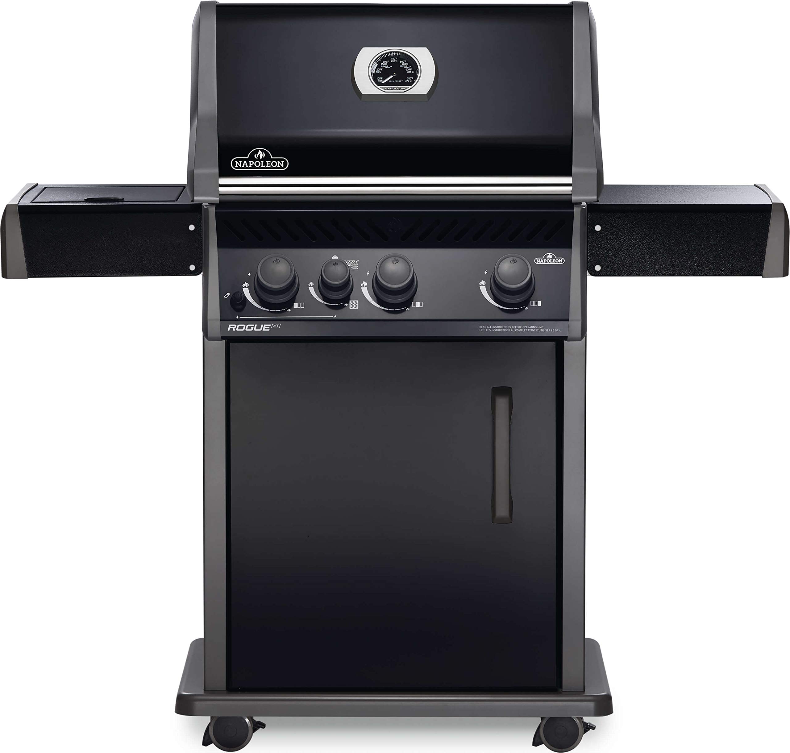 Premium Rogue Propane Gas Grill with Infrared Side Burner - Outdoor BBQ, Backyard Cooking, Camping & Tailgating Essentials