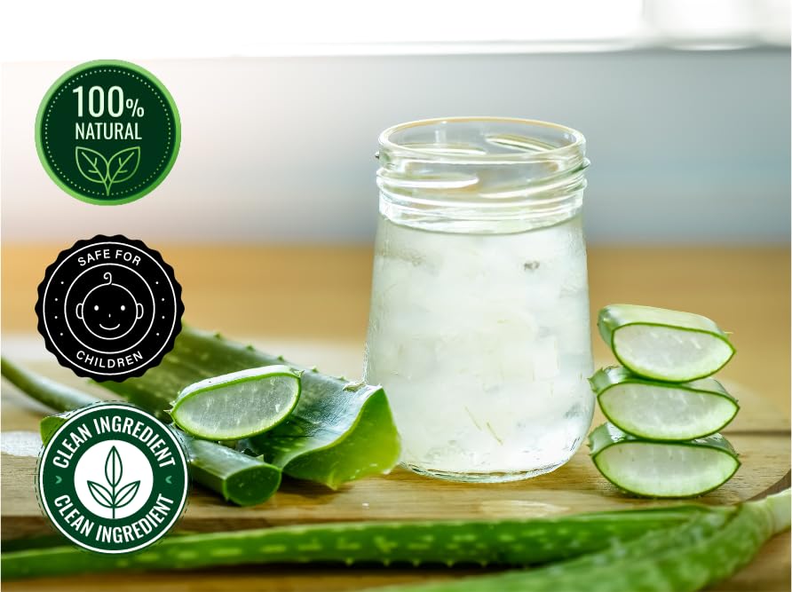 100% Pure Aloe Vera Oil - 4oz Bottle for Skin & Hair Care, Moisturizing & Soothing Treatment, Natural Beauty Essential