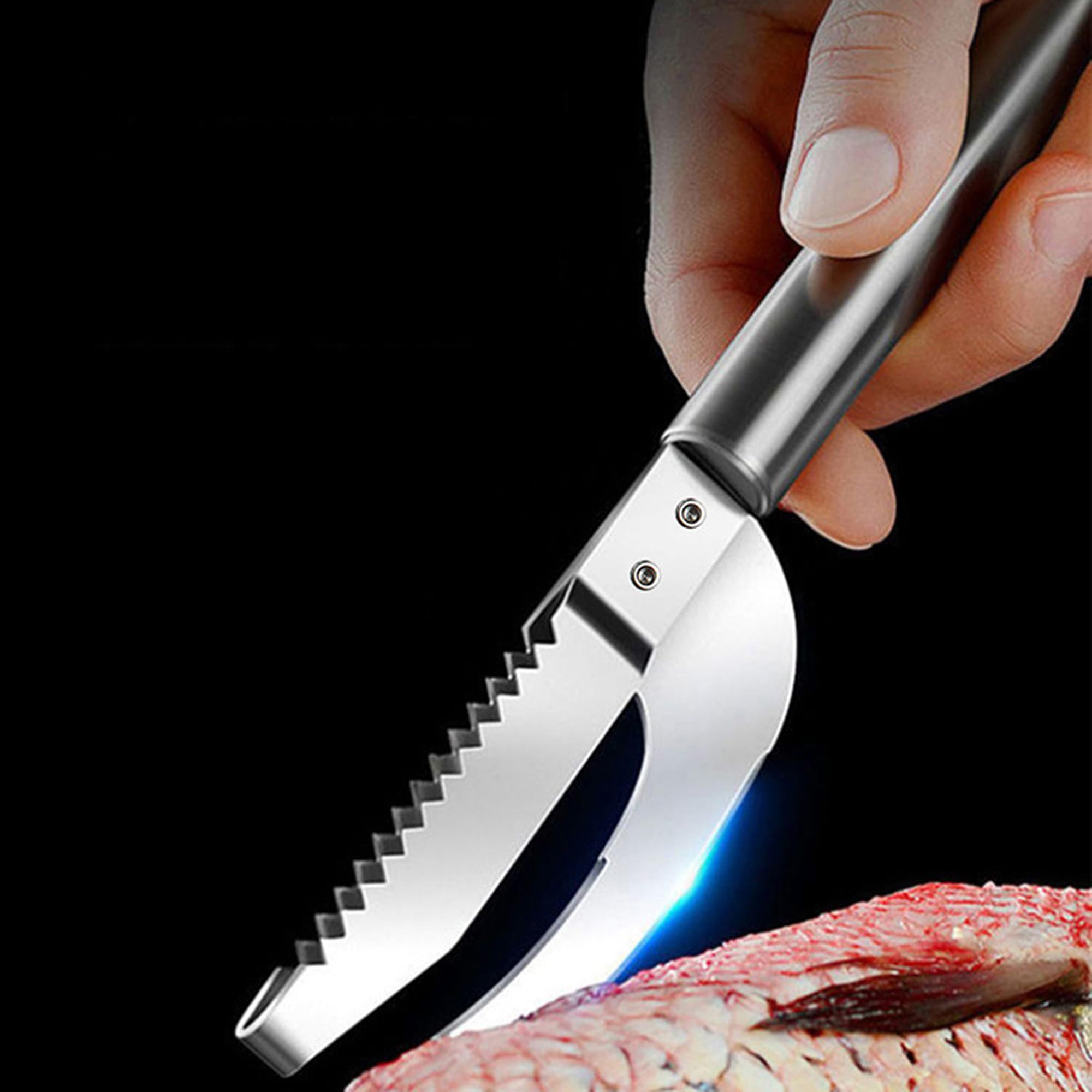 Premium 3-in-1 Stainless Steel Fish Maw Knife - Multi-Functional Fish Scale Remover & Kitchen Tool for Home Cooking, Cleaning & Food Prep | Perfect for Seafood Lovers & Professional Chefs