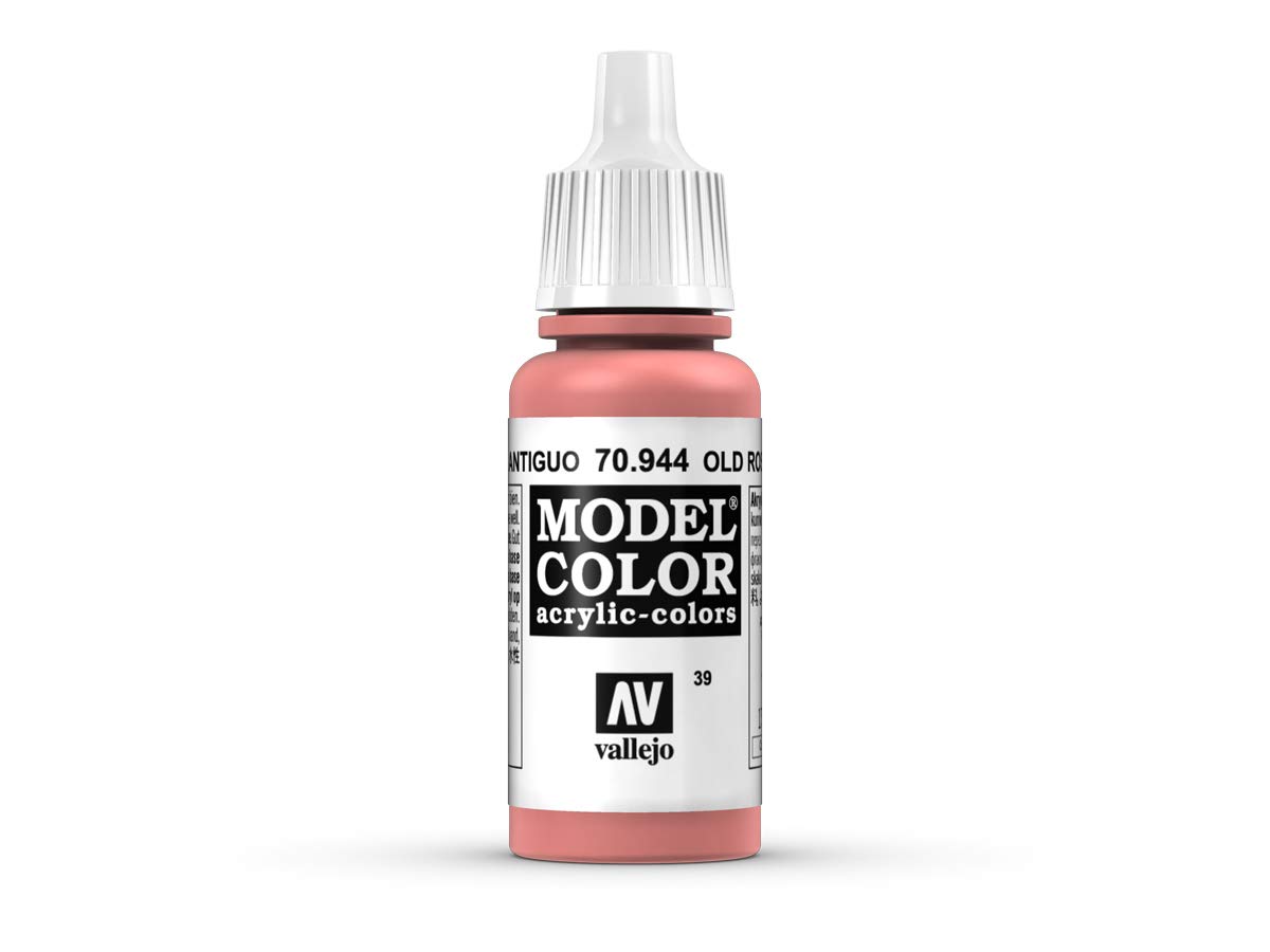 Vallejo Model Color 70944 Old Rose Acrylic Paint - 17ml Bottle for Miniatures, Models & War Gaming - Perfect for Realistic Shading & Detailing