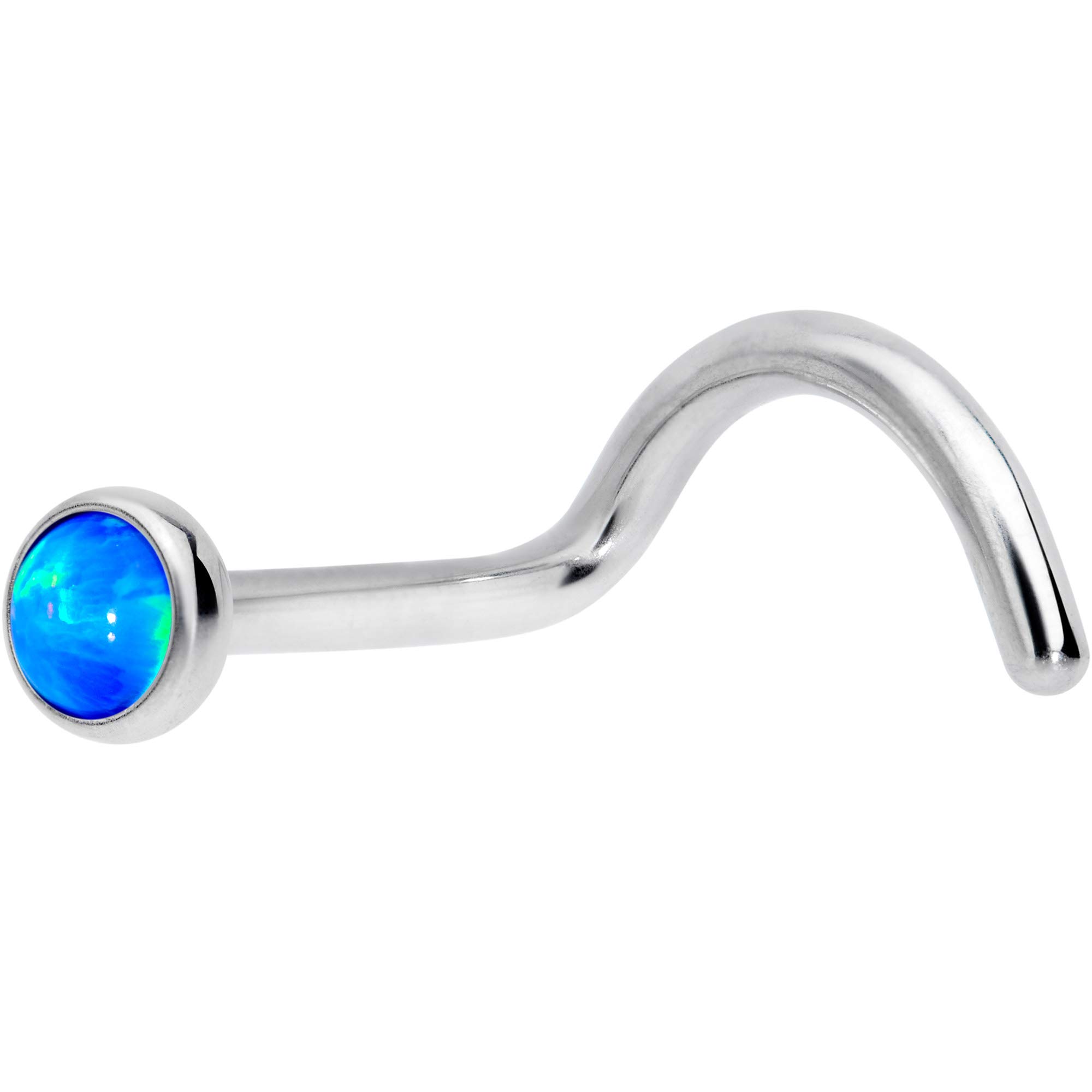 18G Titanium Nose Screw Ring with 3mm Synthetic Opal - Hypoallergenic Body Jewelry for Sensitive Skin | Perfect for Everyday Wear, Parties & Piercing Lovers
