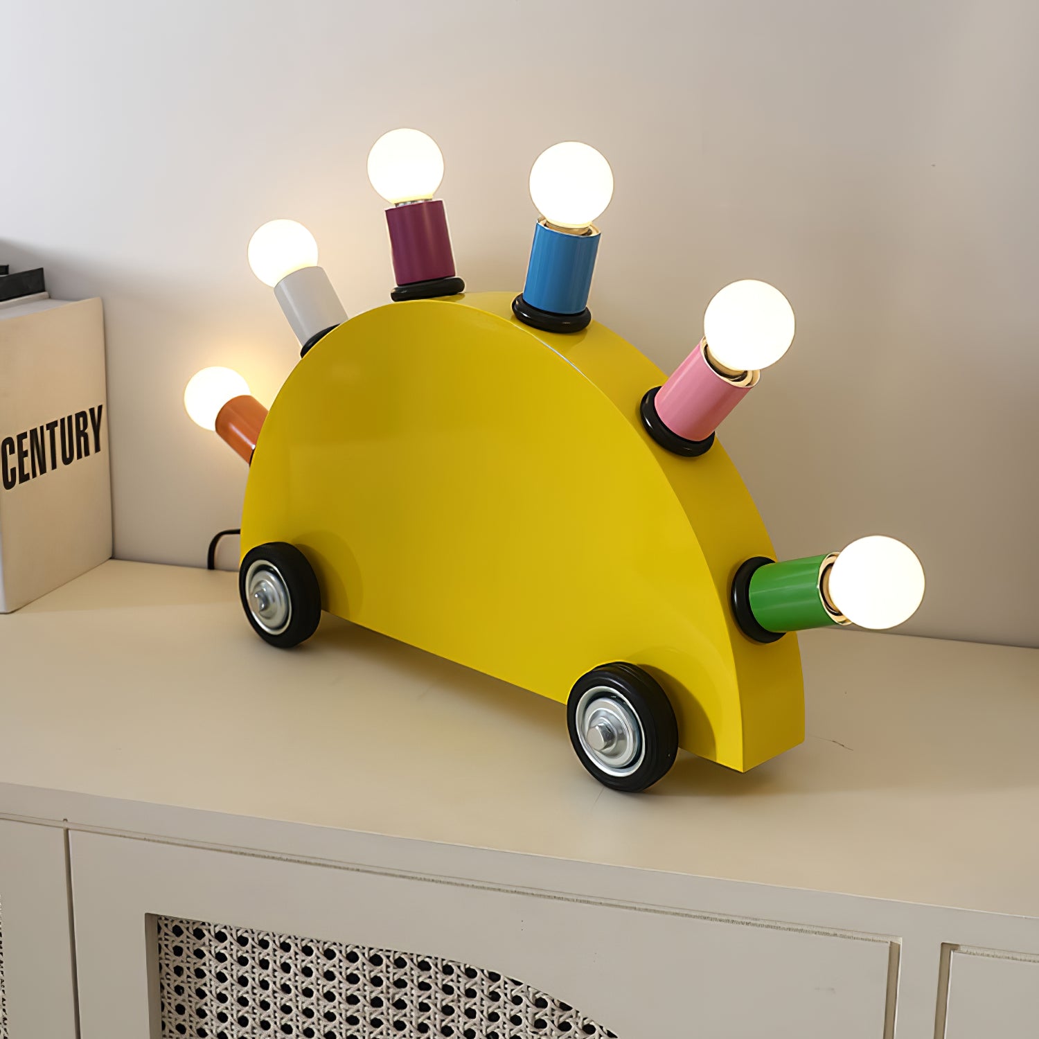 Cute Cartoon Car Night Light - LED Kids Bedside Lamp for Boys Room Decor, Birthday Gift & Nursery Lighting