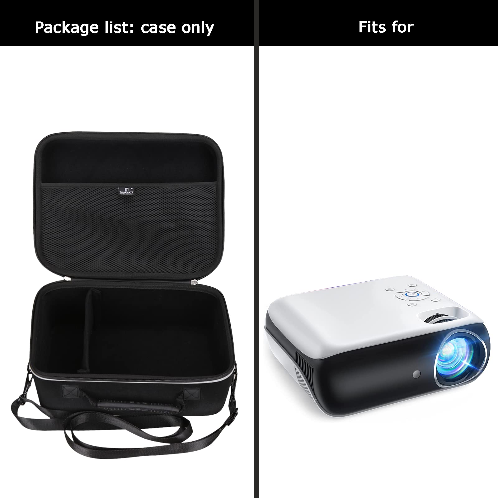 HAPPRUN Projector Hard Storage Case - Durable Travel Case for Native 1080P Bluetooth Projector | Protective Carrying Case for Home Theater, Outdoor Movies & Business Presentations