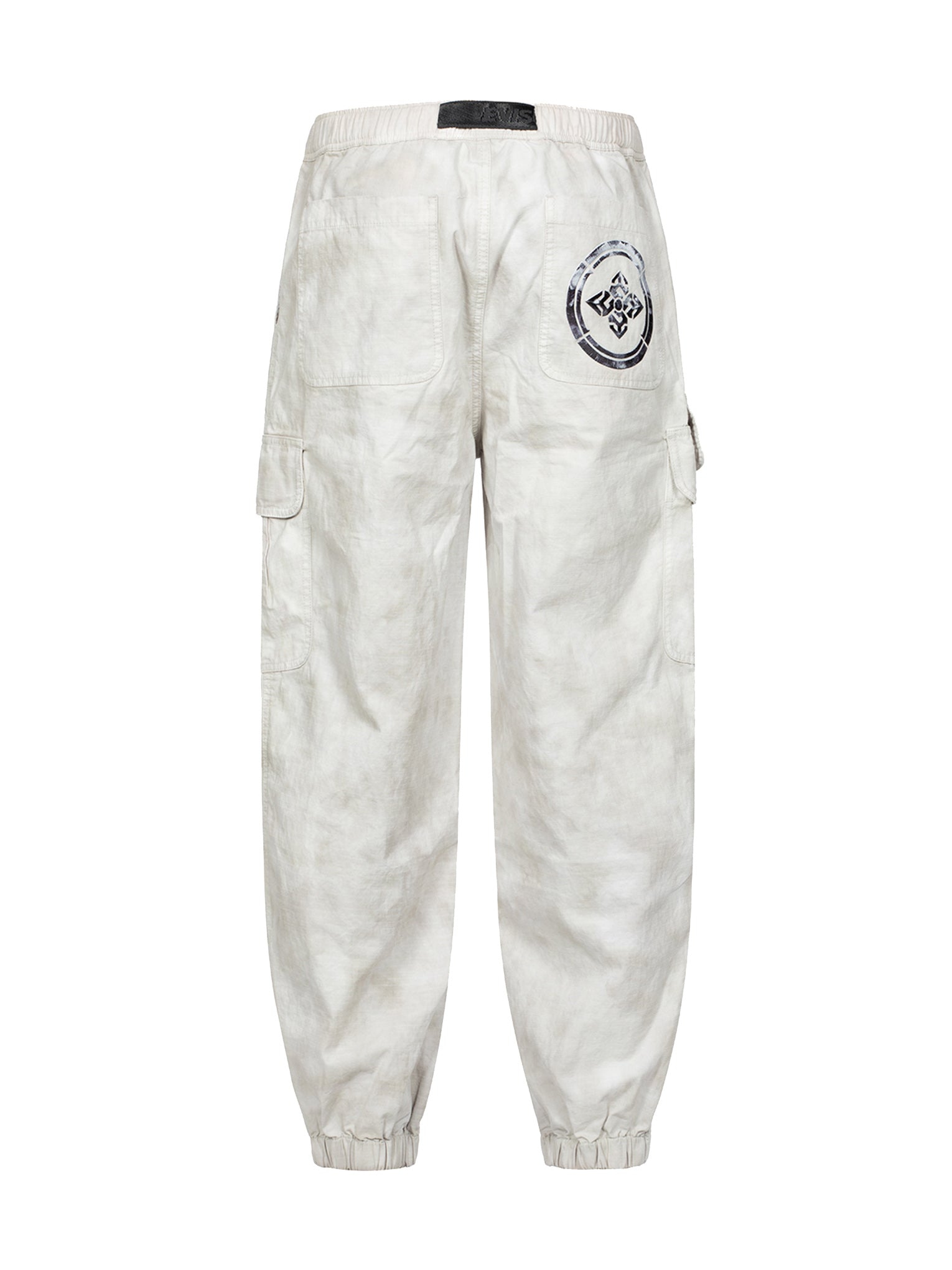 Kamon Embroidery Loose Fit Tie Dye Cargo Joggers for Men - Stylish Comfortable Streetwear Pants for Casual Wear, Workout & Outdoor Activities