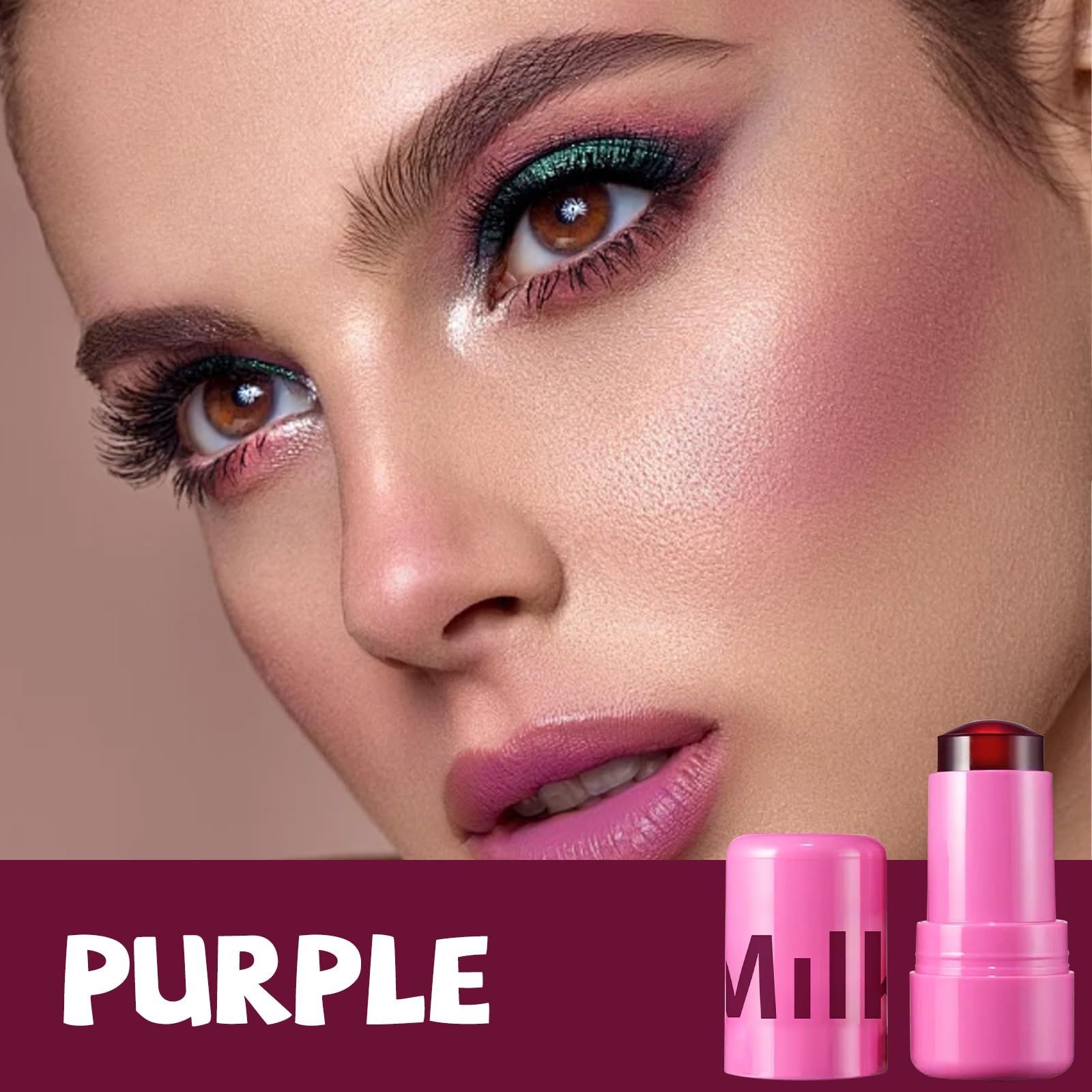 4 Pcs Milk Jelly Blush Set - Water Jelly Tint for Lips & Cheeks, Buildable Sheer Blush Stick with Watercolor Finish | Perfect for Natural Makeup, Daily Wear & On-the-Go Touch Ups