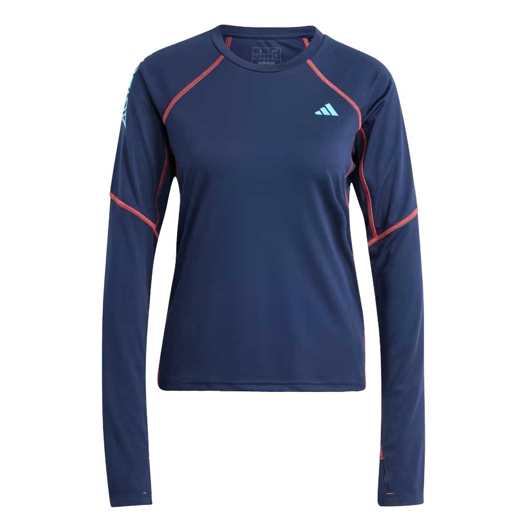 adidas Women's Adizero Running Long Sleeve T-Shirt - Lightweight Performance Top for Marathon & Training (IK6548) - Perfect for Cold Weather Running & Outdoor Workouts