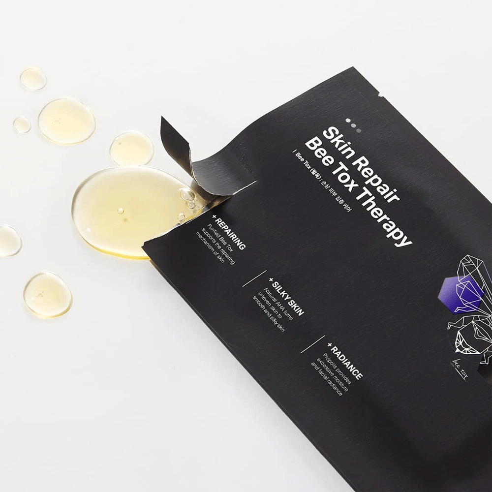 Celimax Skin Repair Bee Tox Therapy Mask - 10 Sheets for Hydration & Anti-Aging | Korean Skincare for Dry Skin & Wrinkles | Perfect for Night Routine & Spa Days
