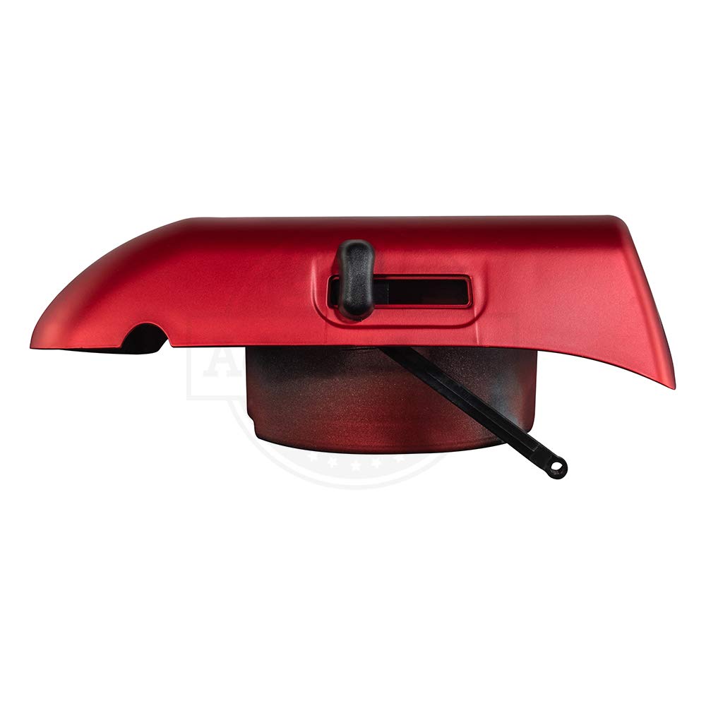 Moto Onfire 6.5 Inch Lower Vented Leg Fairing Kits with Speaker Box Pods - Compatible with Harley Touring Road Glide & Street Glide 2014-2020 (Wicked Red Denim) - Perfect for Motorcycle Audio Upgrades & Wind Protection
