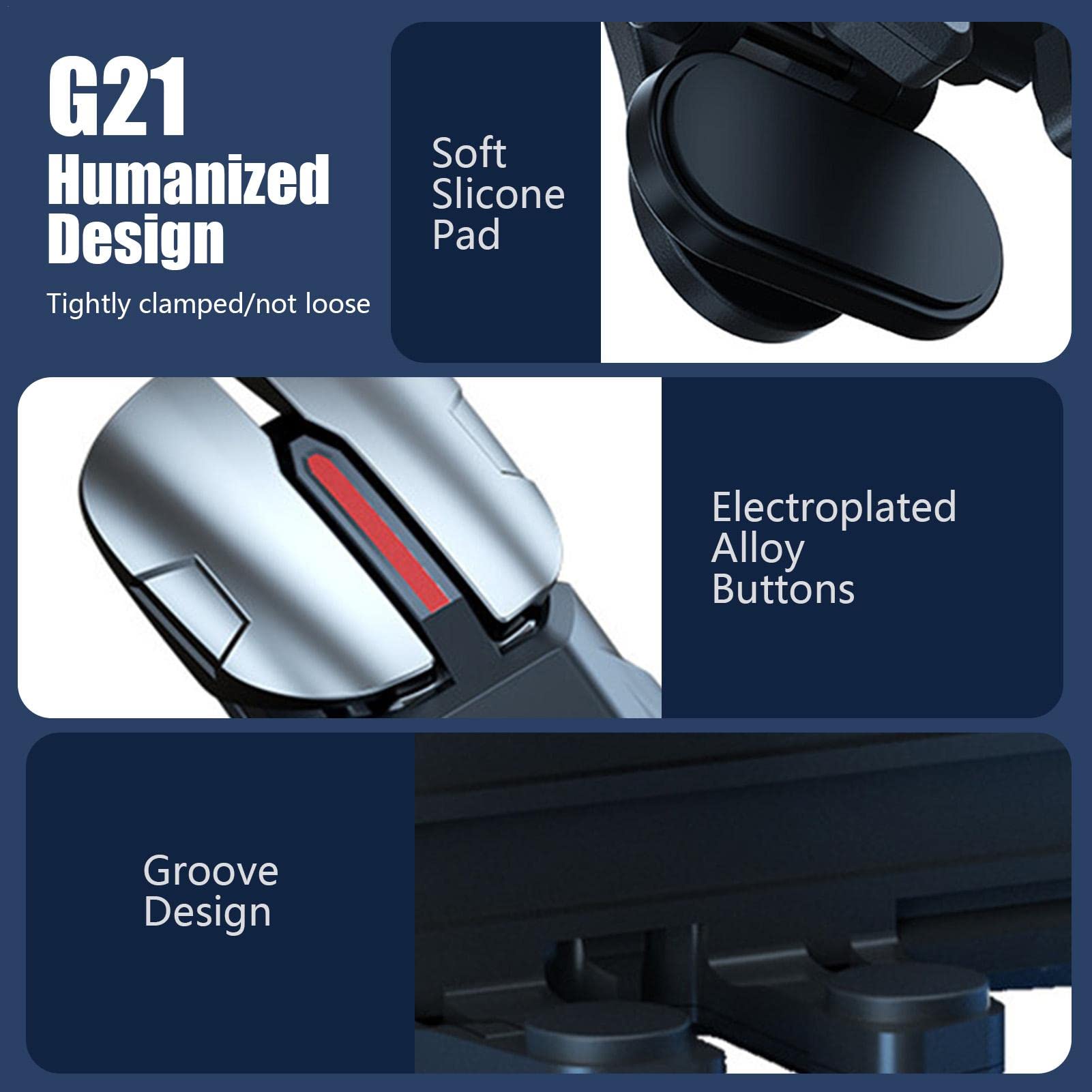 Cyhamse Mobile Game Controller | Ergonomic Phone Game Trigger with Retractable Design, Low Latency Shooting Buttons for Precise Gaming - Perfect for FPS, Battle Royale & Mobile Esports