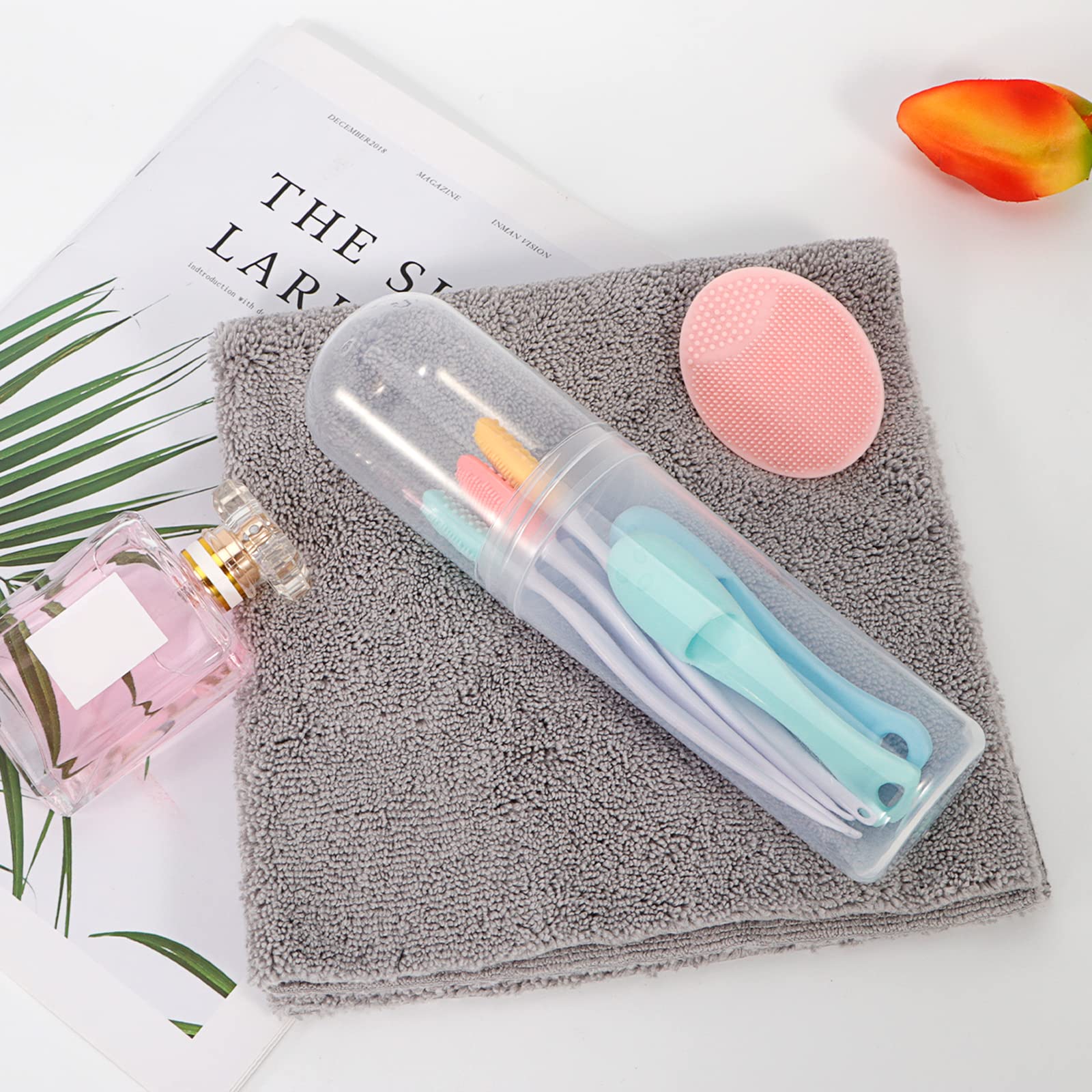 Yeeco Clear Toothbrush Travel Case - 2 Pack Plastic Toothbrush Holder for Travel (7.9