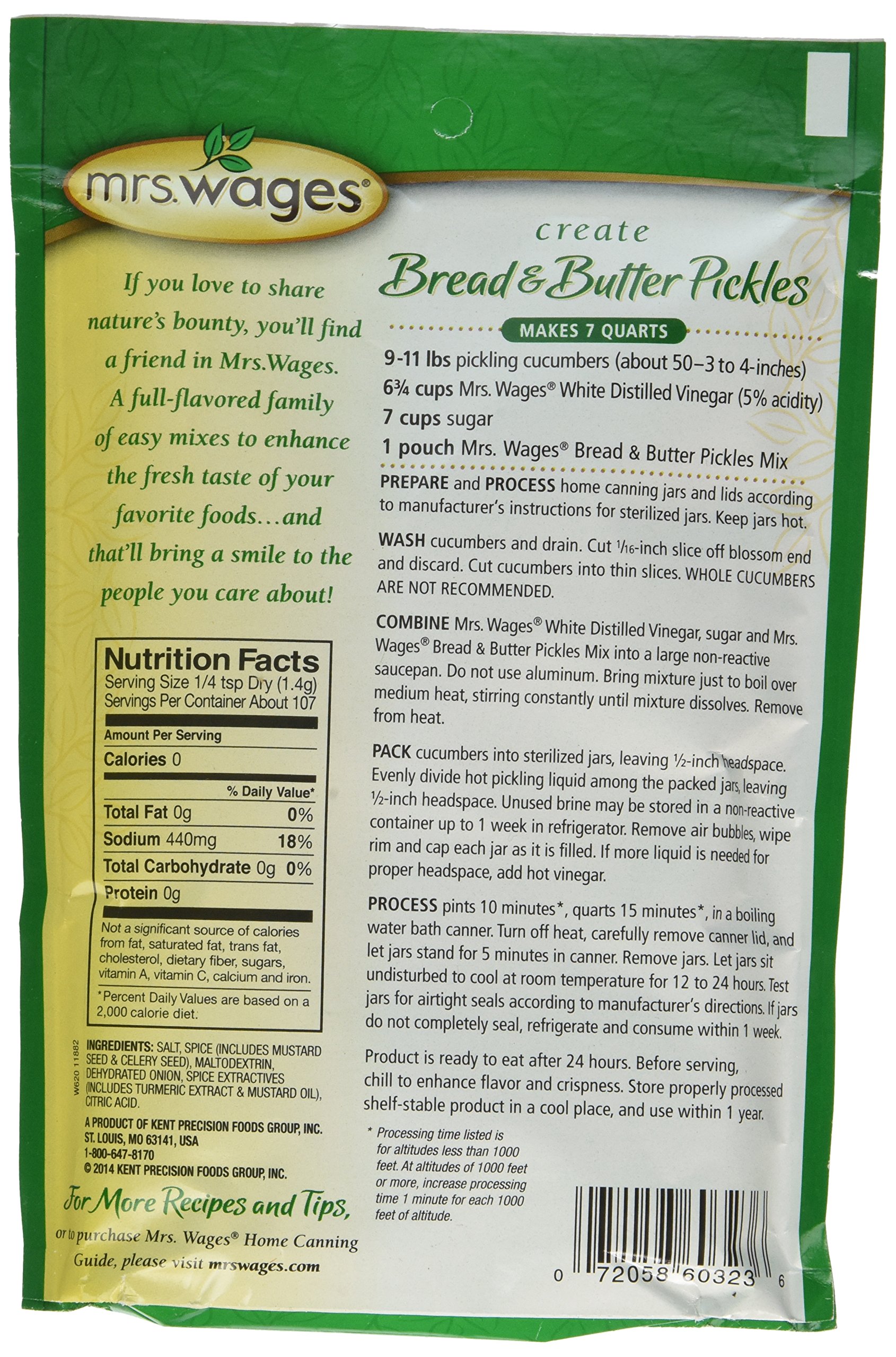 Precision Foods Inc 60323 Bread and Butter Pickle Mix - Pack of 12 | Homemade Pickling Spice for Canning, Sandwiches & Charcuterie Boards