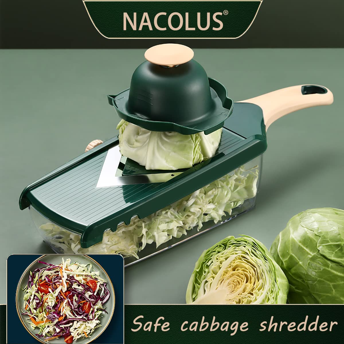 Ultra Sharp Vegetable Mandoline Slicer with V-Blade & Container - Perfect for Julienne Cutting Potatoes, Apples, Onions, Tomatoes | Ideal for Meal Prep, Salad Making & Professional Kitchen Use