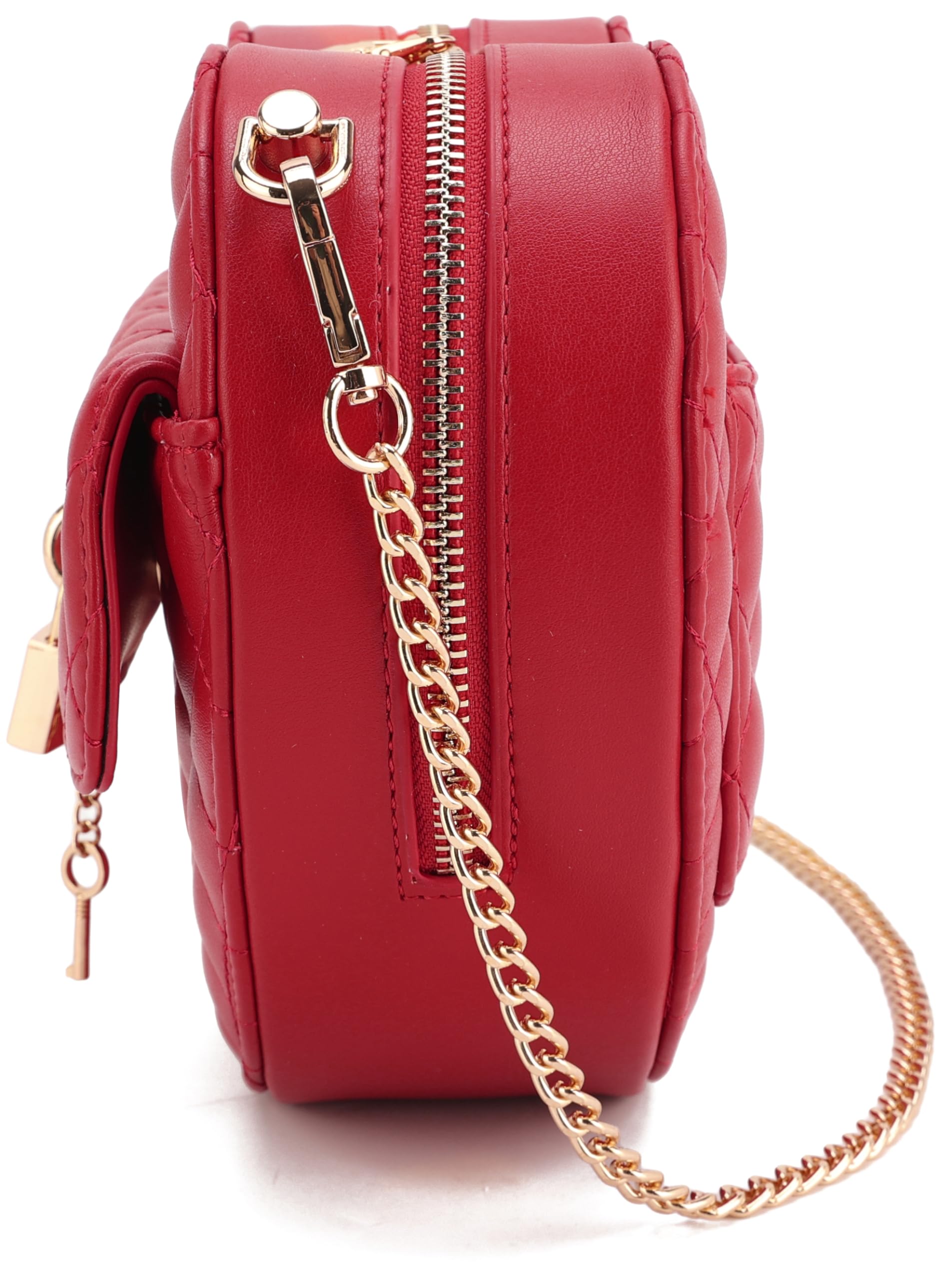 Heart-Shaped Satchel Crossbody Purse for Women - Zip-Around Shoulder Bag - Perfect for Date Nights & Casual Outings