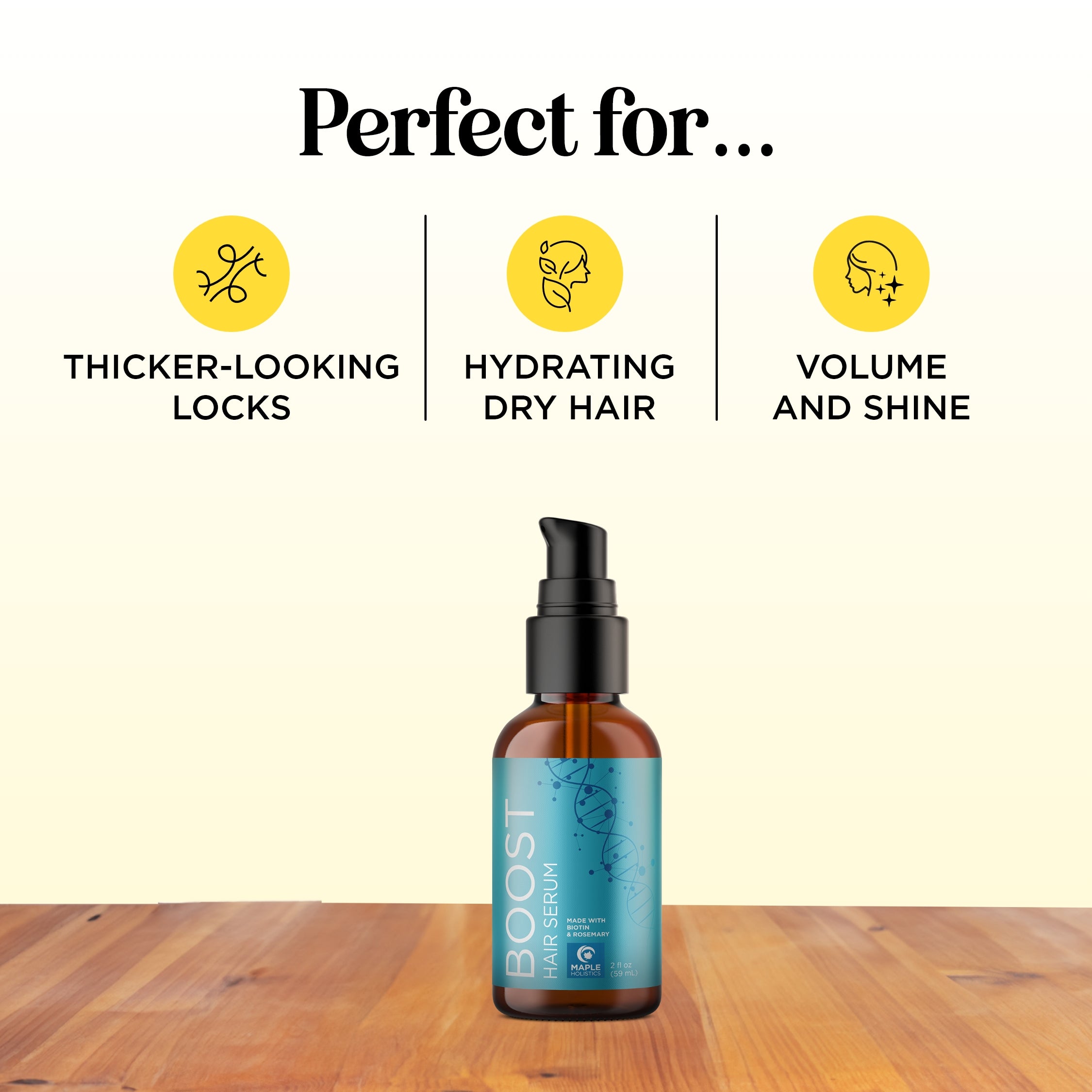 Best Hair Growth Serum for Thicker & Longer Hair - Natural & Organic Formula for Men & Women - Perfect for Daily Use & Styling