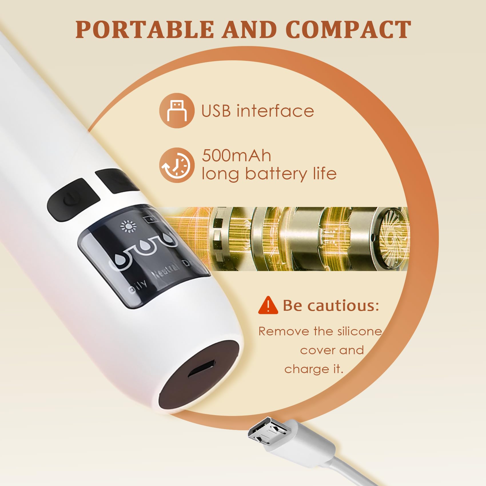 Blackhead Remover Vacuum - Powerful Pore Cleaner with 3 Adjustable Suction Levels & 4 Extraction Tools | USB Rechargeable Facial Cleansing Device for Women & Men | Perfect for Daily Skincare Routine & Deep Pore Cleansing at Home