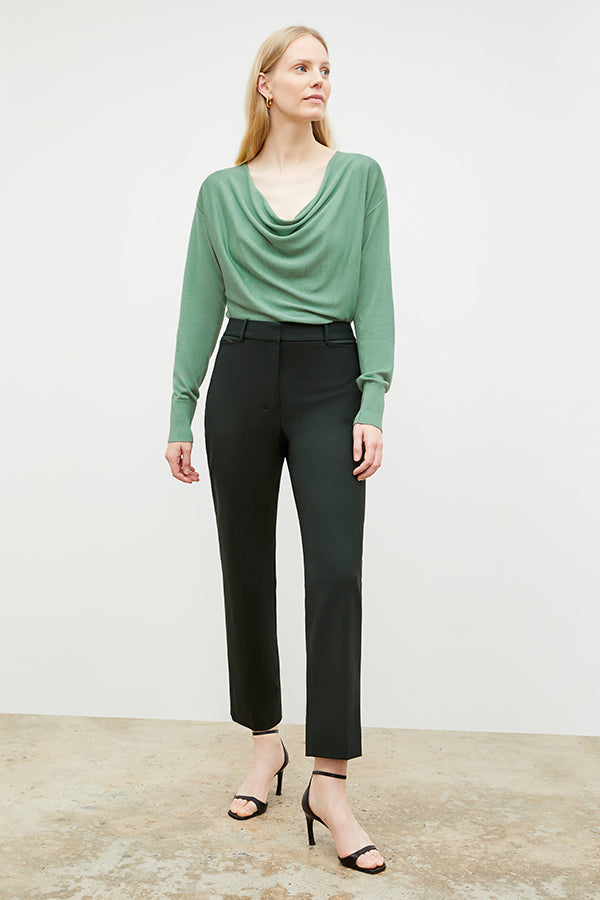 Smith Pant Washable Wool Twill Pants for Men - Comfortable & Durable Forest Green Trousers for Office, Travel & Casual Wear