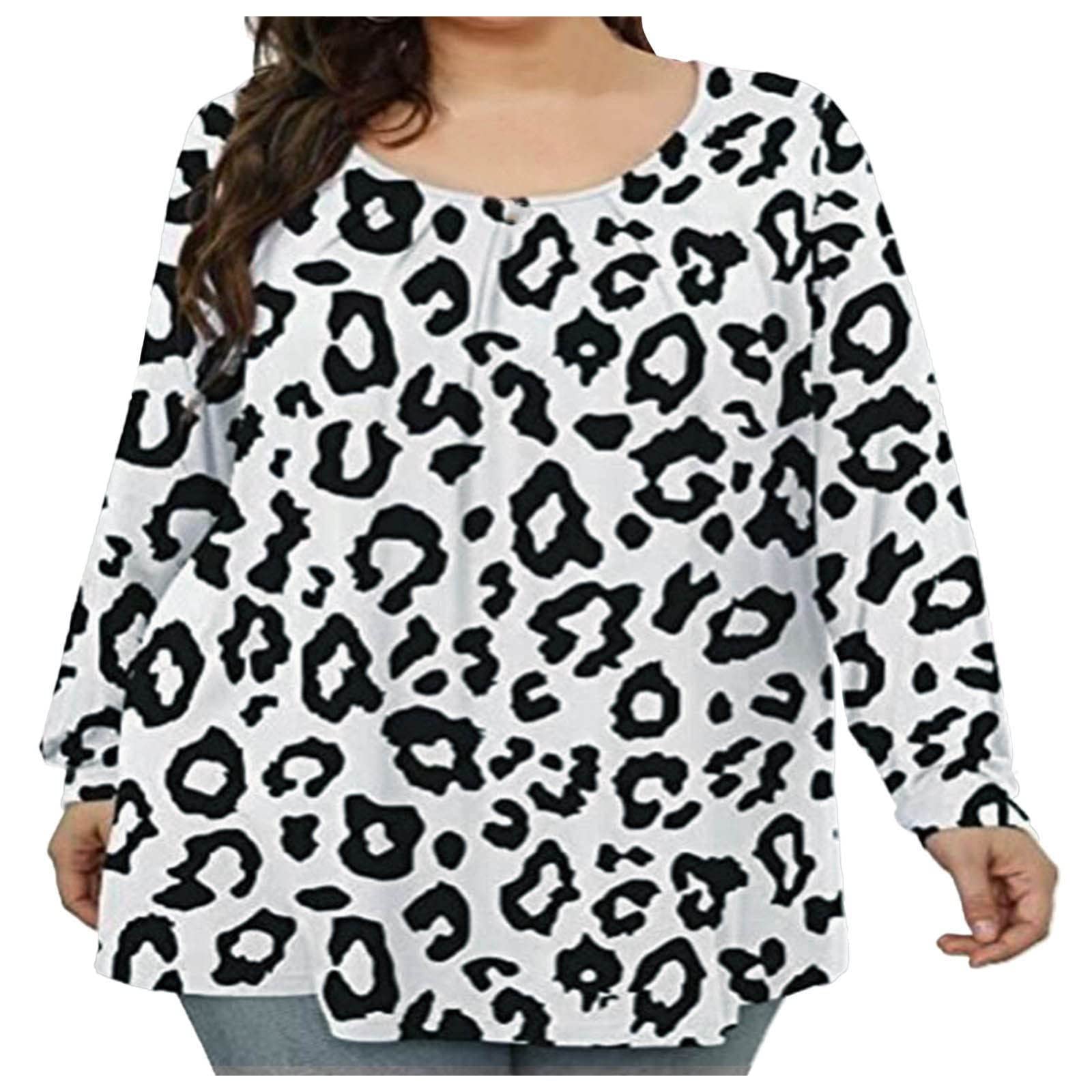 Plus Size Floral Print Long Sleeve V-Neck Blouse for Women - Loose Fit Casual T-Shirt for Party, Holiday & Everyday Wear | Perfect for Office, Date Night & Special Occasions