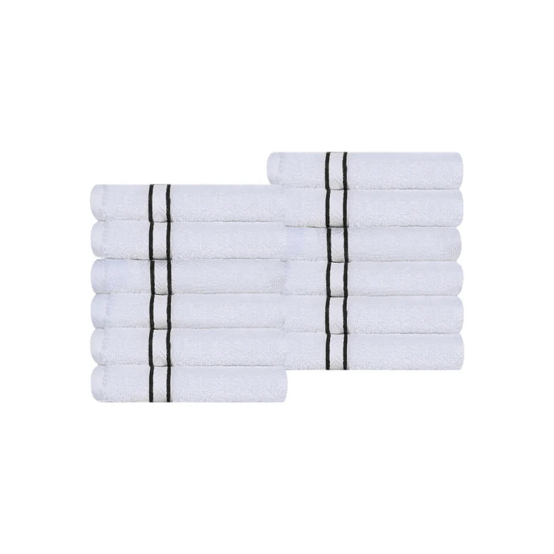 Premium 12-Piece Turkish Cotton Face Towel Set - Ultra Soft, Highly Absorbent & Quick-Drying - Perfect for Spa, Gym, Travel & Daily Skincare Routine