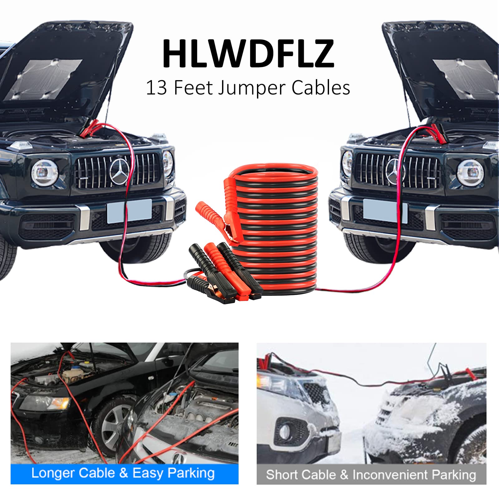 Premium Car Emergency Safety Kit - Auto Roadside Assistance Kit with Jumper Cables, First Aid & Tools for Cars, Trucks & RVs - Essential for Winter Travel & Road Trips