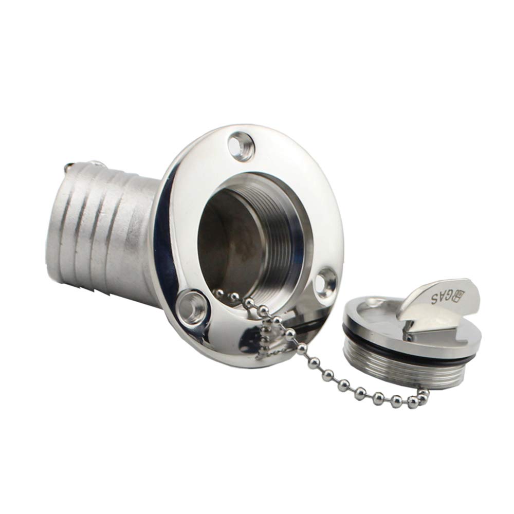 316 Stainless Steel Boat Fuel Cap - Keyless Marine Deck Filler for Yachts & Boats