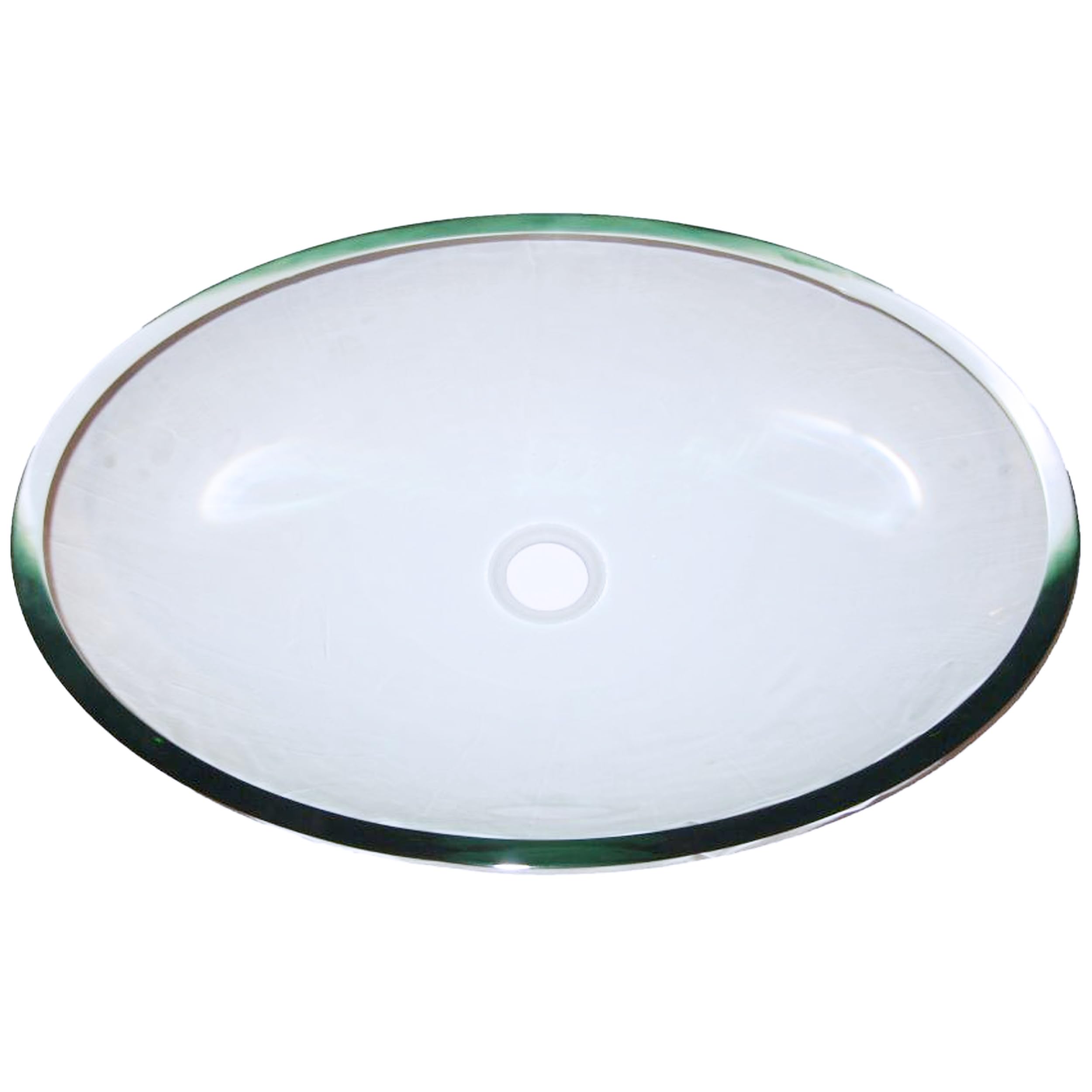 Novatto TIG-8012C Clear Oval Glass Vessel Bathroom Sink - Modern Above Counter Basin for Bathroom Vanity, Powder Room & Luxury Home Decor