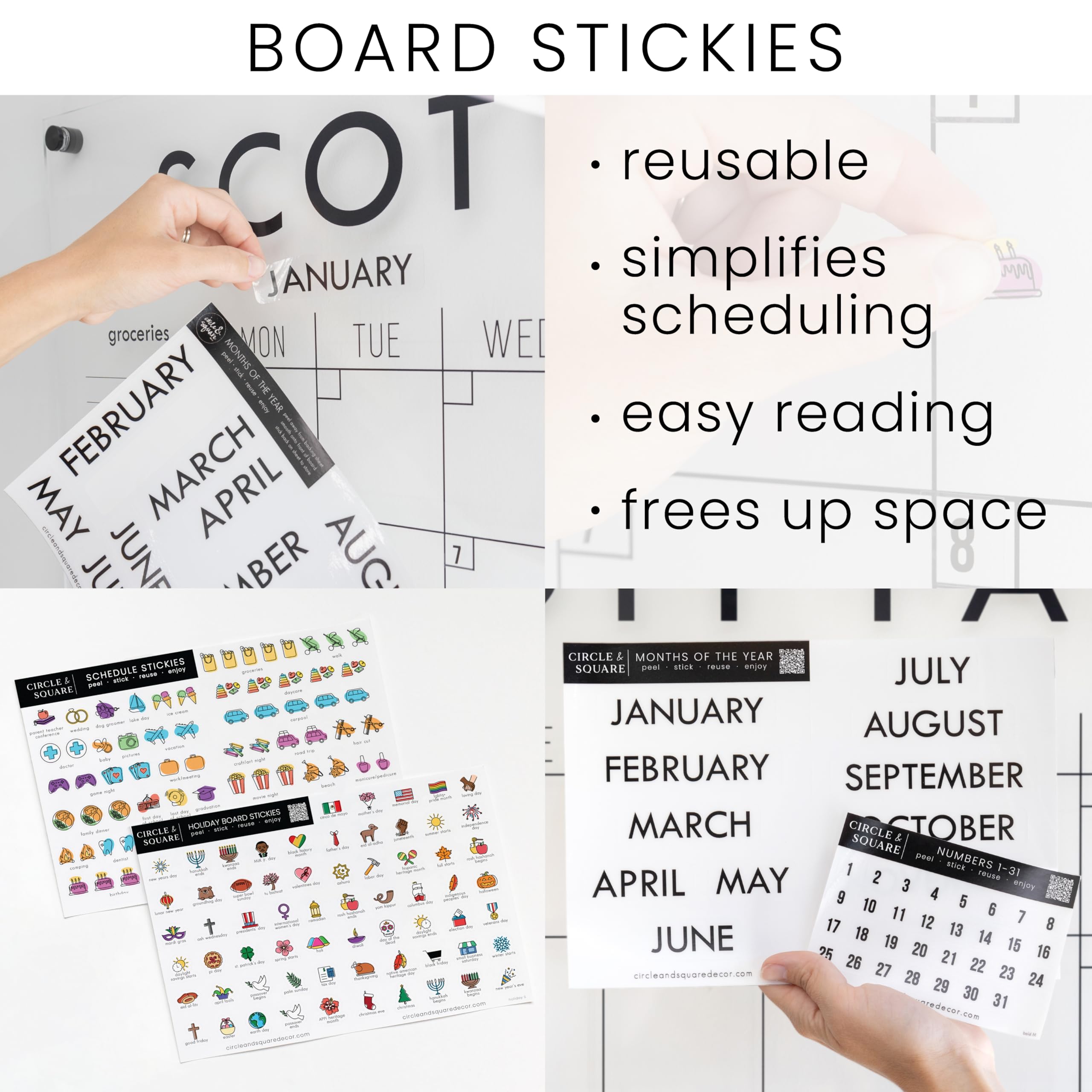 2025 Custom Wall Calendar - Modern Acrylic Dry Erase Planner with Personalization - 14