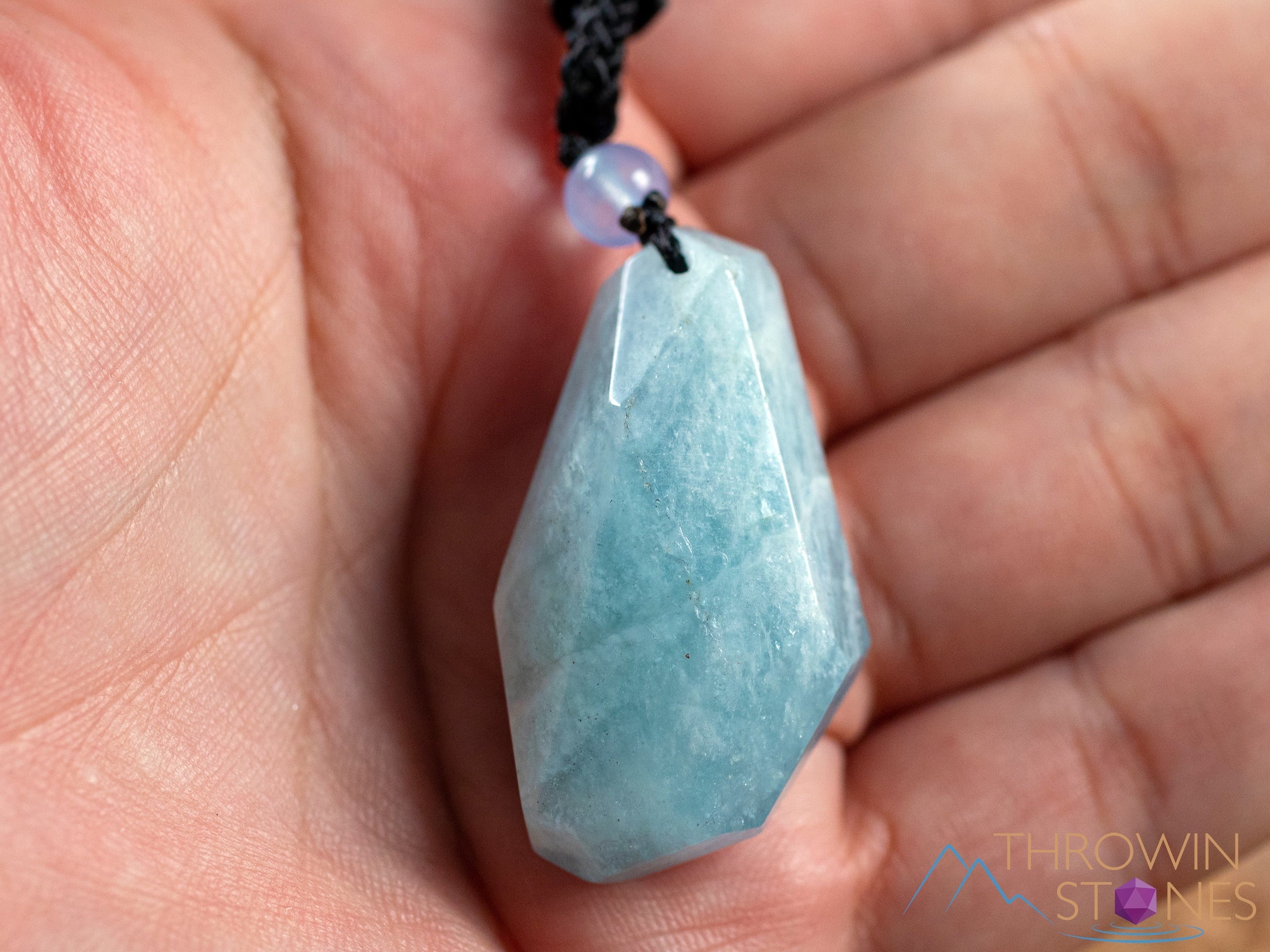 AQUAMARINE Crystal Necklace - Handmade Birthstone Pendant with Healing Stones for Women | Elegant Jewelry Gift for Birthday, Anniversary & Spiritual Healing | E1569