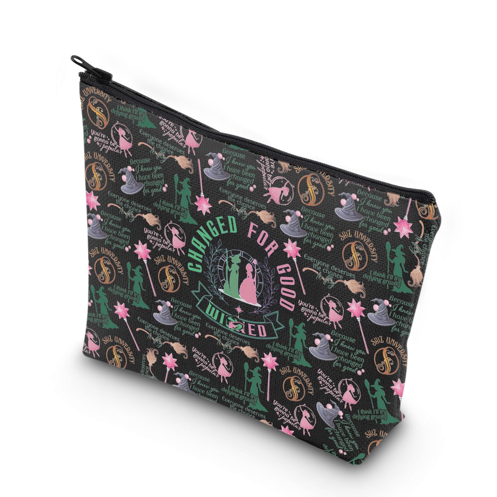 VAMSII Broadway Musical Lover Gift - Changed for Good Themed Zipper Pouch Makeup Bag - Perfect for Theater Fans, Cosmetics Storage & Travel Essentials